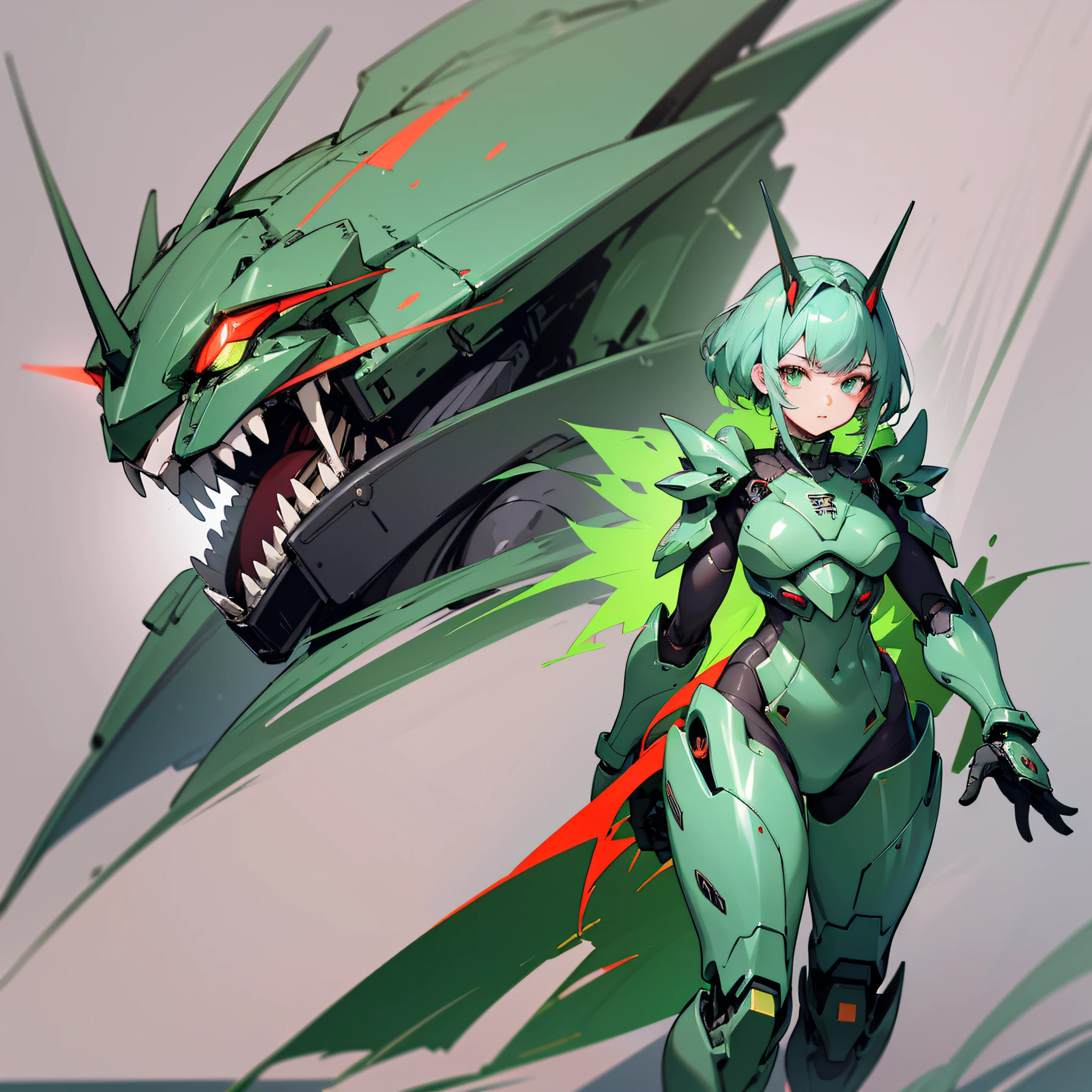 Green and red paint, close-up portrait of a person in costume with a sword, cyber japan style armor, cyber japan armor, guyver style, girl in armor, monster hunter armor, full body mecha suit, perfect anime cyborg woman, cyborg noble woman, mecha cyber armor girl, detailed full body concept, female armor, anime character. Full Body Art --auto --s2