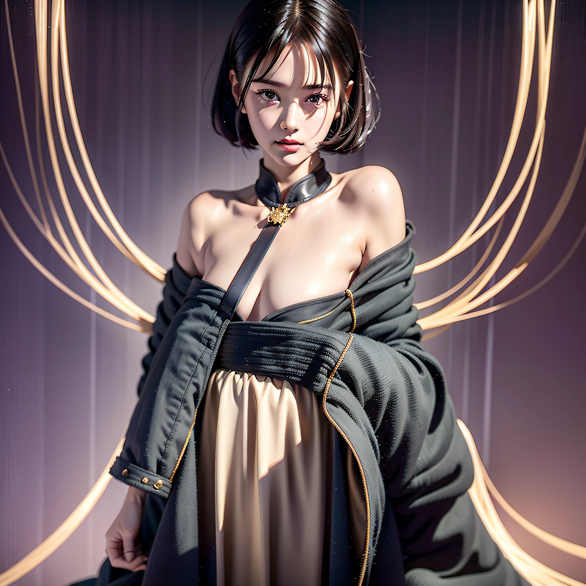 A Chinese girl 18 years old Beautiful eyes, real skin, delicate face, full body picture, hanfu, clothing details, skin details, slim body, delicate and delicate, short hair, black hair, blunt bangs ,beauty, best quality, super detailed, masterpiece, fine detail, high resolution, 8k wallpaper, realistic details, skin details, super detailed, high resolution, extremely detailed, cinematic lighting texture, beautiful, perfect, hd