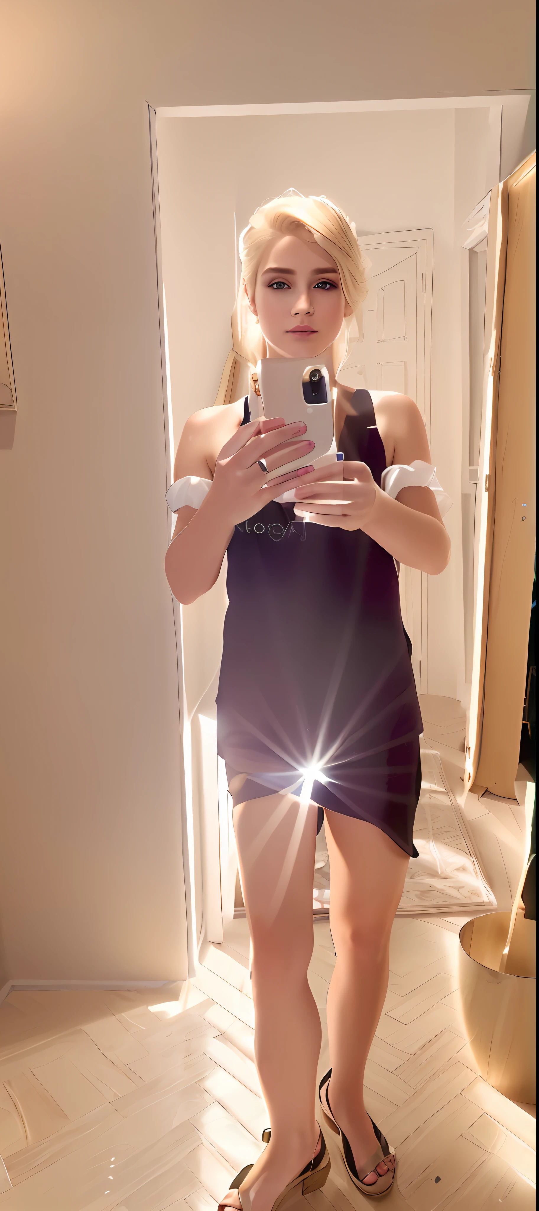 ((best quality)), ((ultra res)), ((photorealistic:1.4)), (intricate details), 19 years old, blonde hair, perfect face, make up:1.5, light on face, face detail,