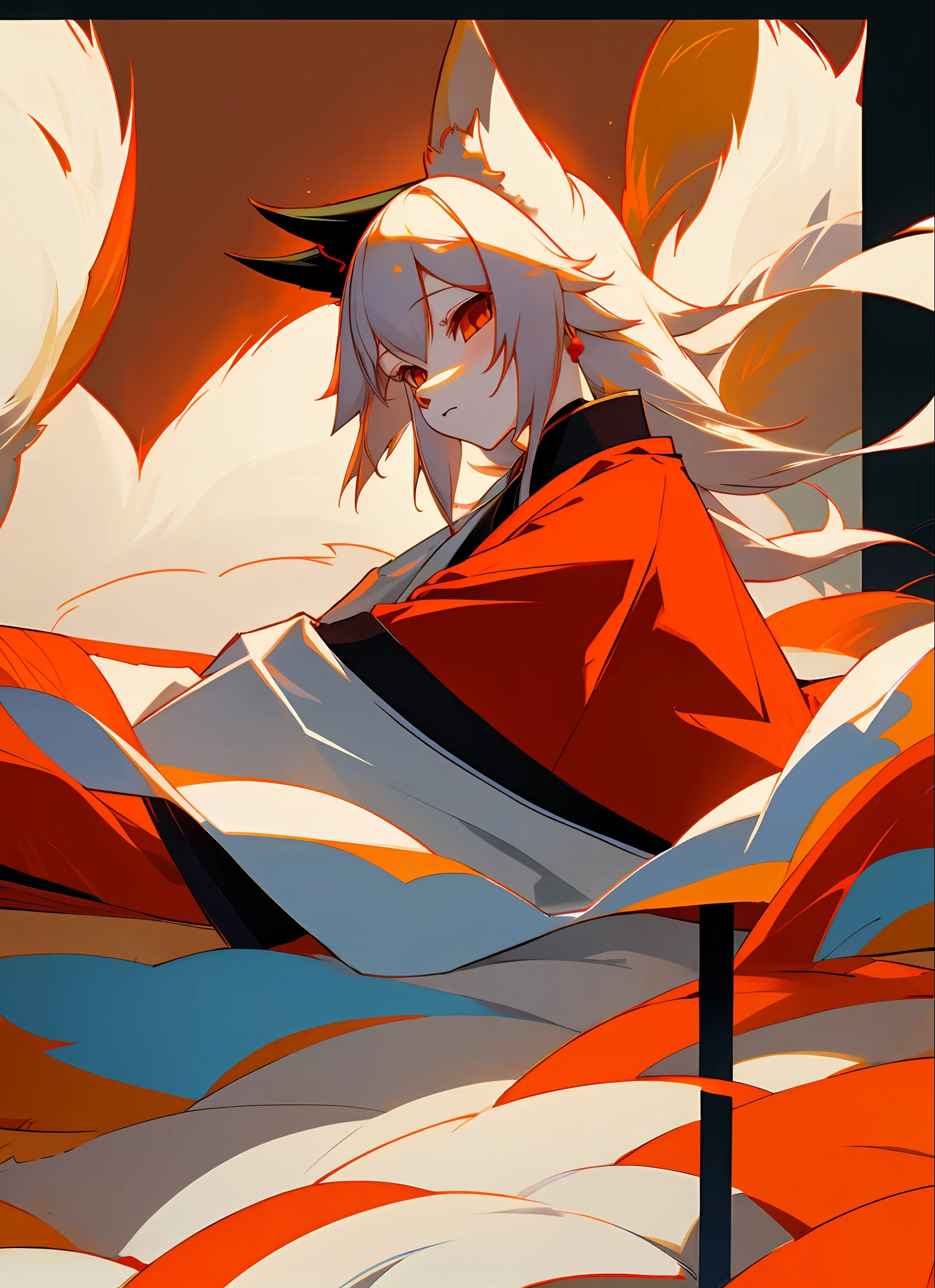 1girl, furry female, kitsune, masterpiece, \: