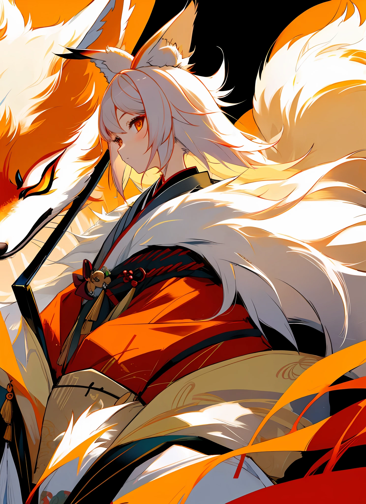 1girl, furry female, kitsune, masterpiece, \: