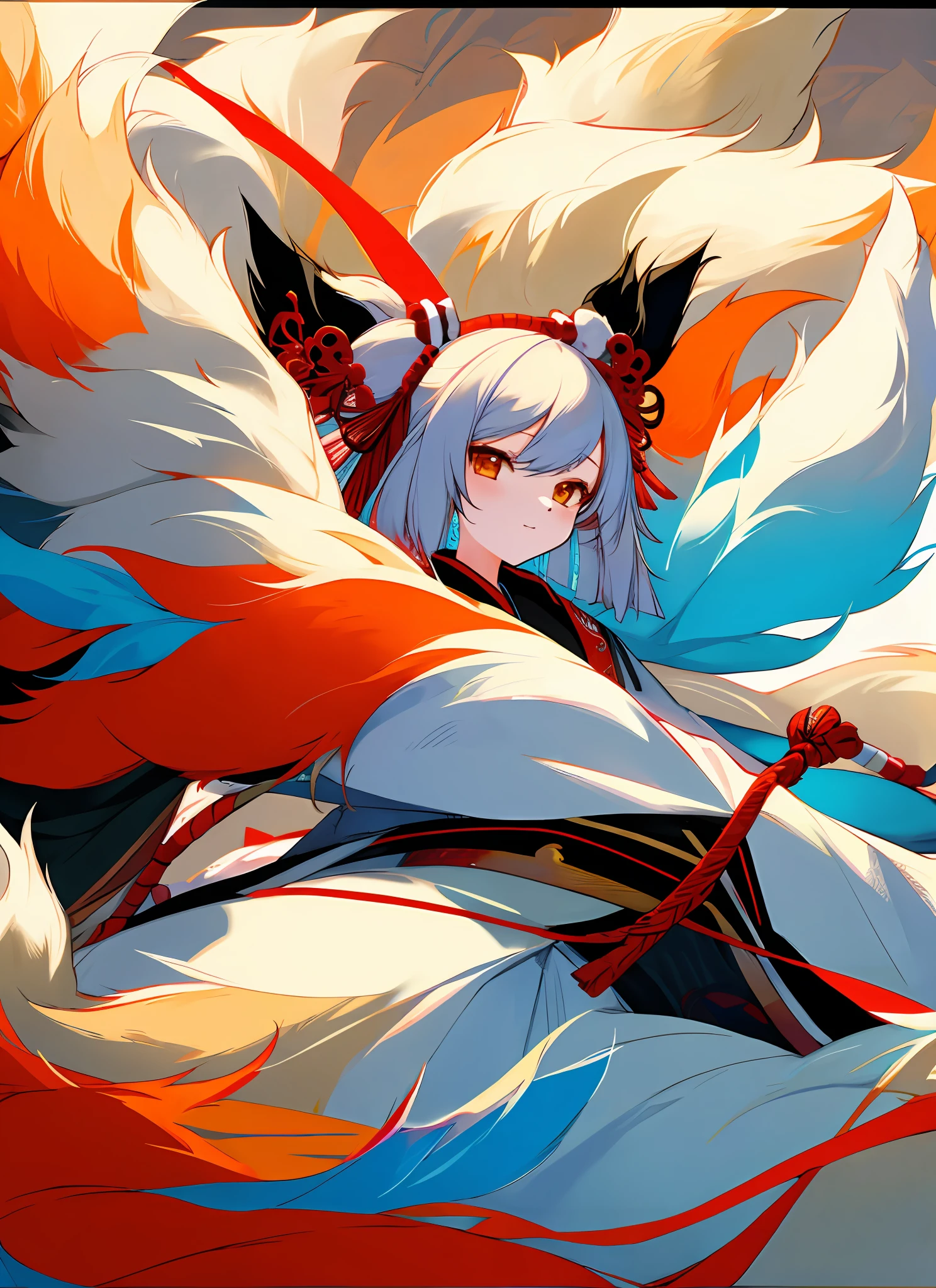 1girl, furry female, kitsune, masterpiece, \: