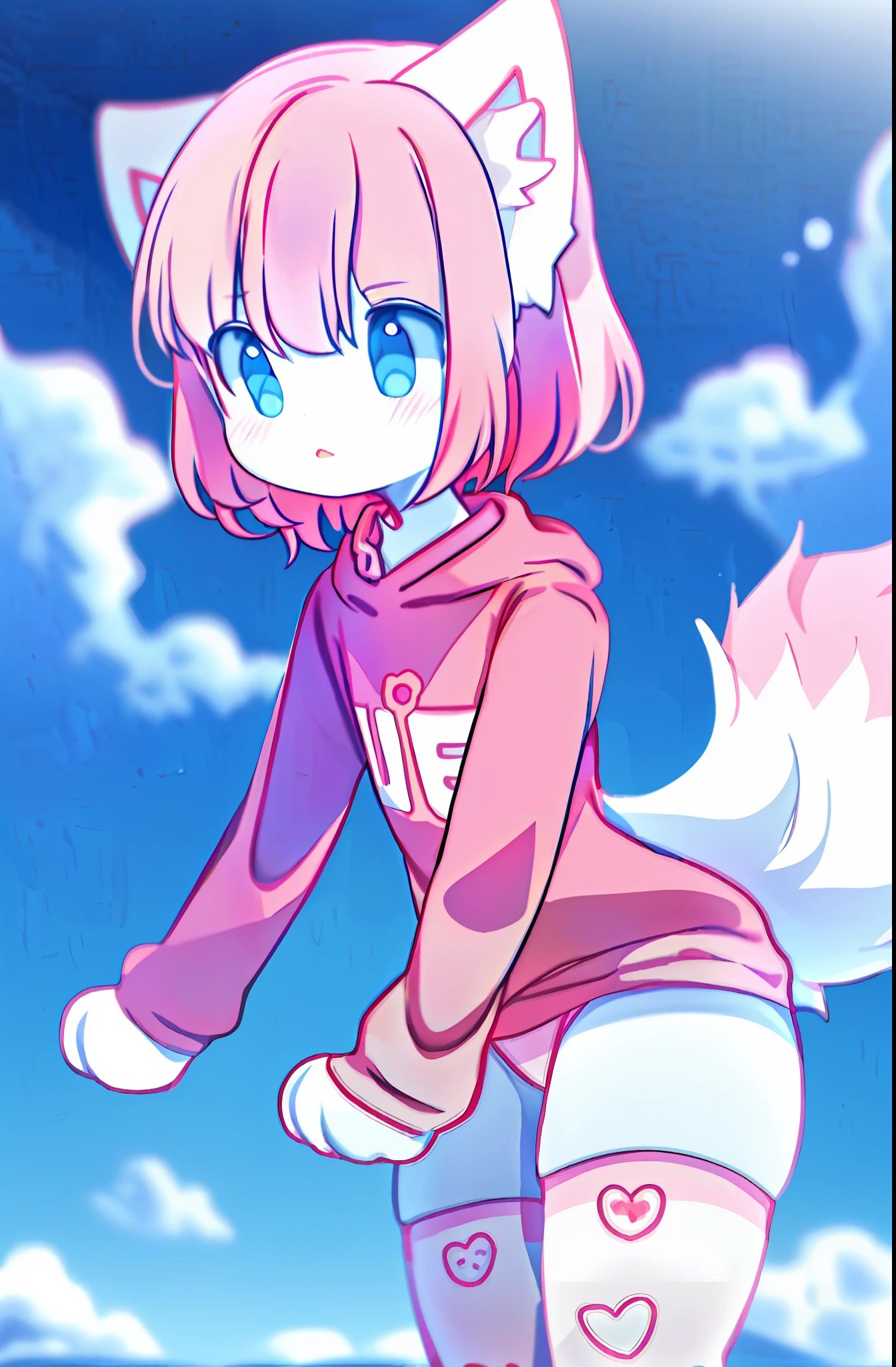 anime boy with a pink shirt and white crotch, and a pink cat, fursona!!!!, female furry mini cute style, cute anime catboy, furry fursona, furry art!!!, holo is a wolf girl, furry furaffinity, fursona art, nyaruko-san, female fursona, nekomimi, anime catboy, fursona commission, solo