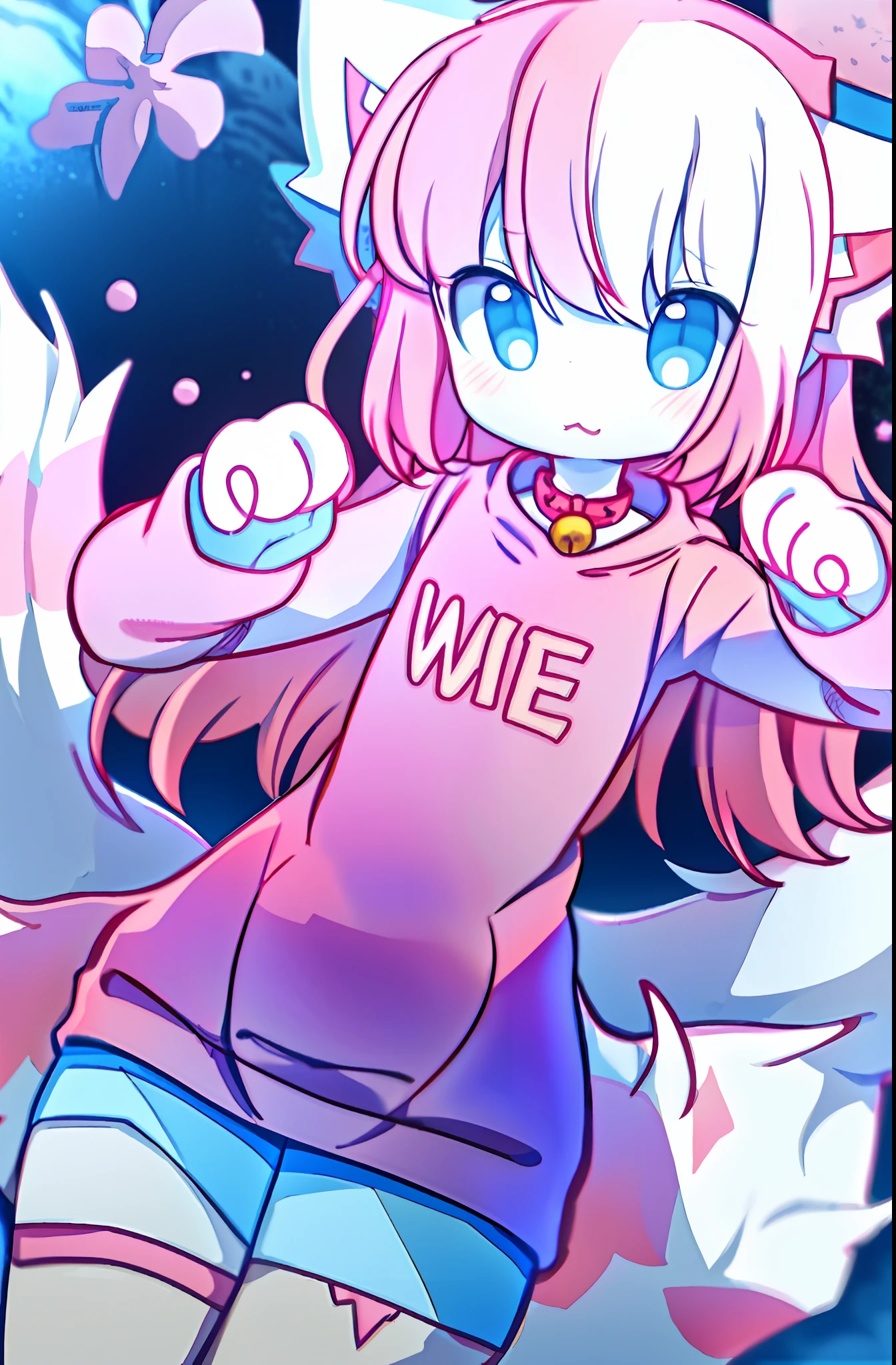 anime boy with a pink shirt and white crotch, and a pink cat, fursona!!!!, female furry mini cute style, cute anime catboy, furry fursona, furry art!!!, holo is a wolf girl, furry furaffinity, fursona art, nyaruko-san, female fursona, nekomimi, anime catboy, fursona commission, solo