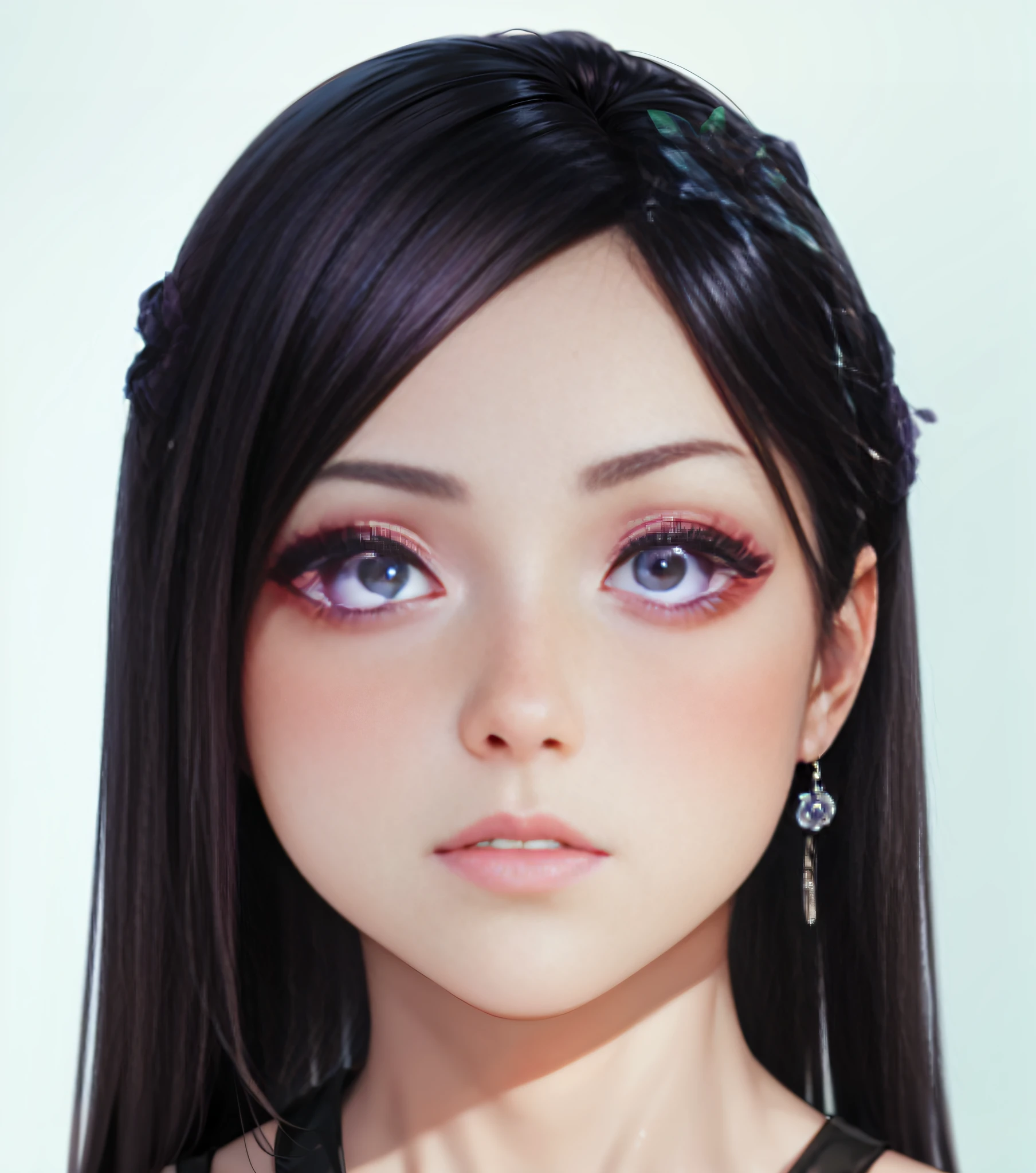 two-headed avatar style, gray hair, purple eyes, glowing eyes, crop top, skirt, parted lips, blush, night, flower, sun, sunlight,