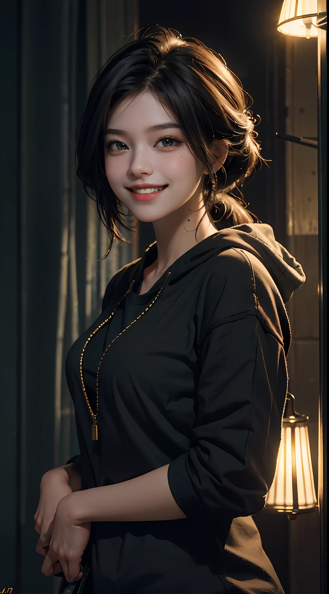 Top quality, masterpiece, ultra high definition, (Reality: 1.4), Original photo, 1Girl, cinematic lighting, smile, bright, photolike