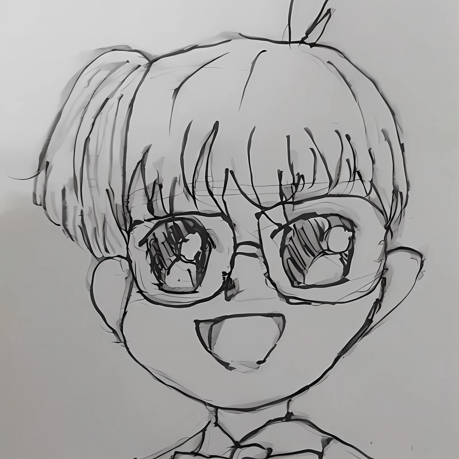 a drawing of a girl with glasses and a bow tie, as an anime character, inspired by Un'ichi Hiratsuka, character portrait of me, inspired by Junpei Satoh, inspired by Rumiko Takahashi, inspired by Matsumura Goshun, inspired by Ryuzaburo Umehara, inspired by Tsuchiya Koitsu