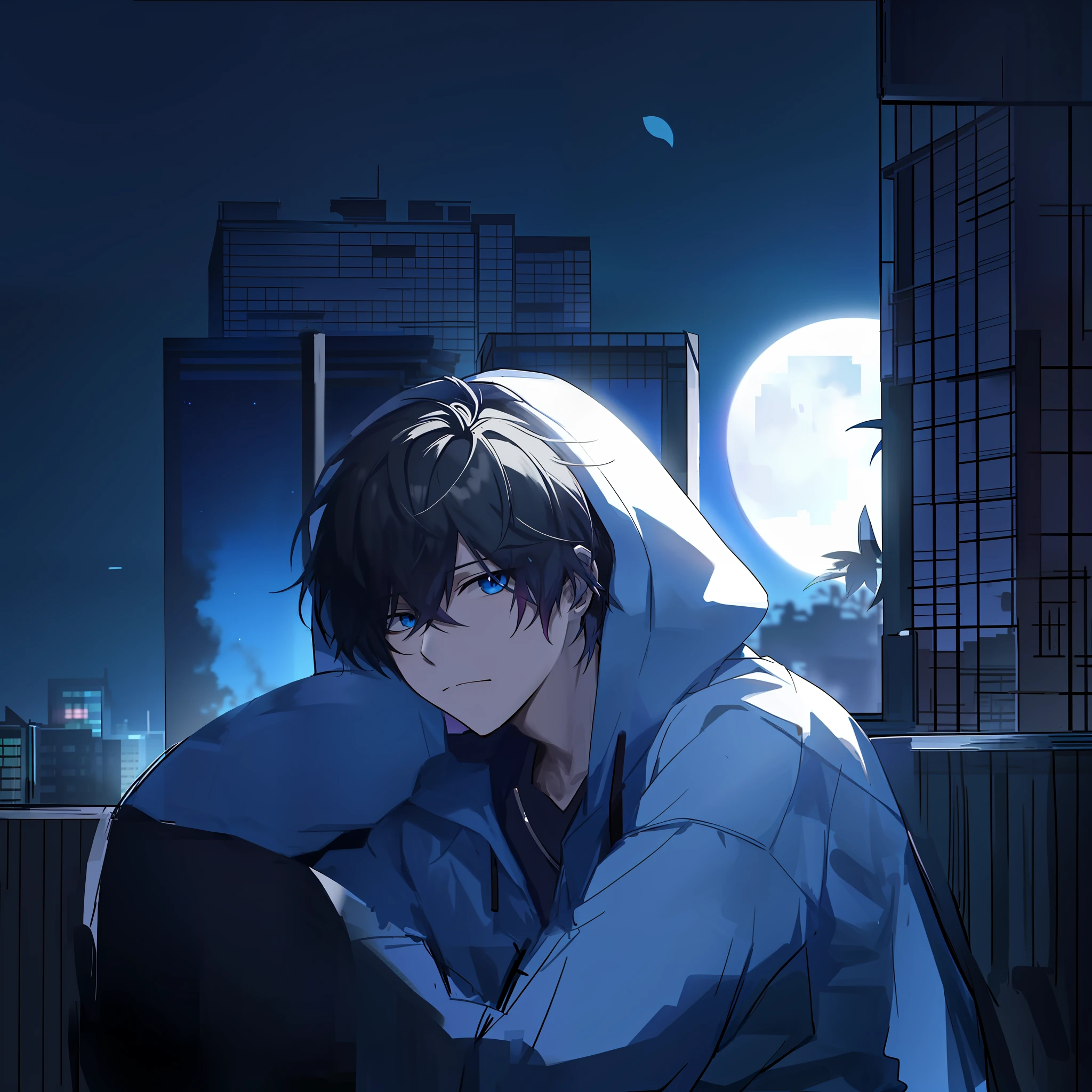 anime boy sitting on a window sill looking out at the moon, handsome anime pose, anime handsome man, tall anime guy with blue eyes, moon behind him, young anime man, anime boy, nightcore, male anime character, high quality anime artstyle, male anime style, anime moe artstyle, with huge luminous sad eyes, rin, anime wallaper, kawacy