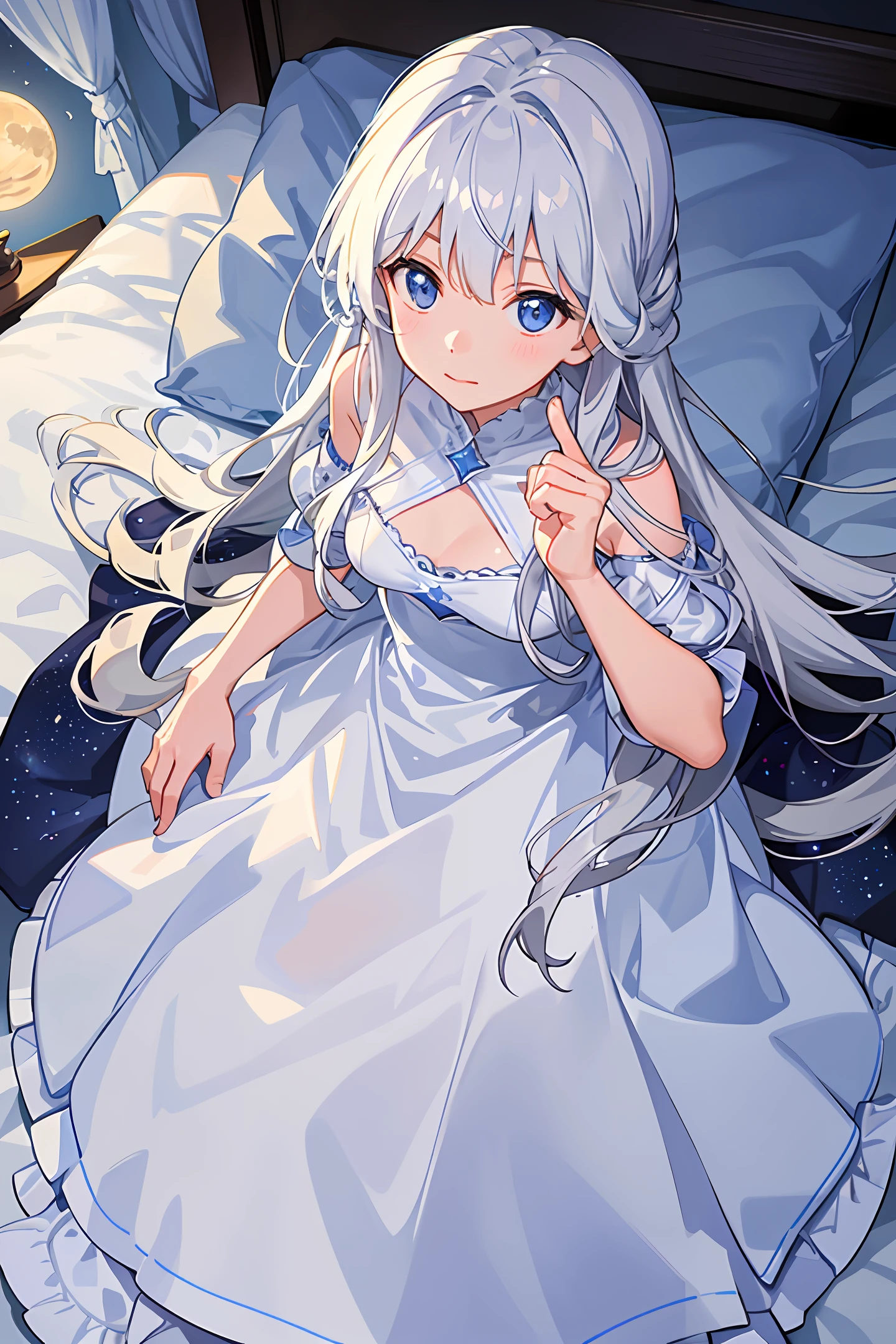 The bright moonlight in front of the bed is suspected to be frost on the ground. Looking up at the bright moon, bowing your head and thinking about your hometown