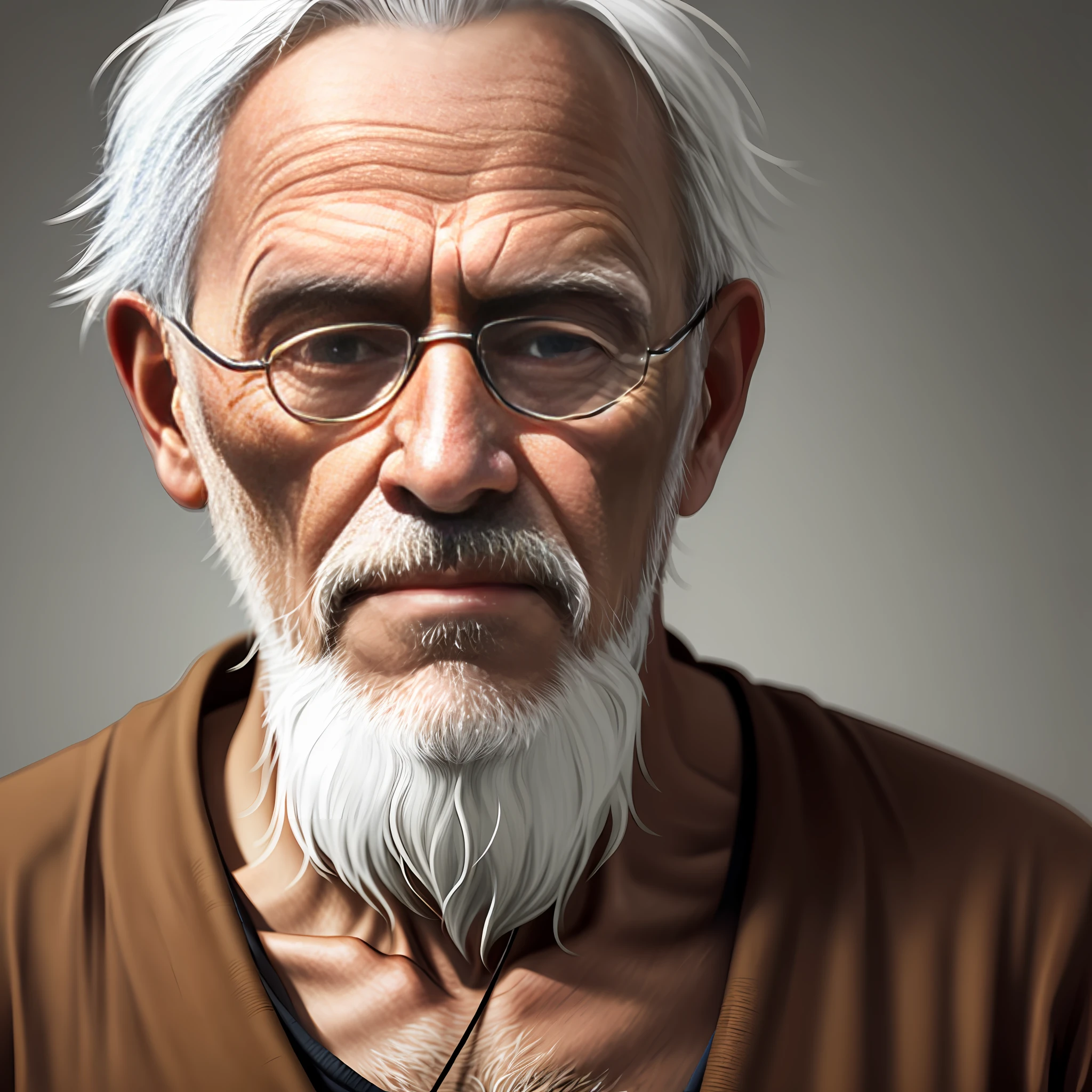 A portrait of an old man