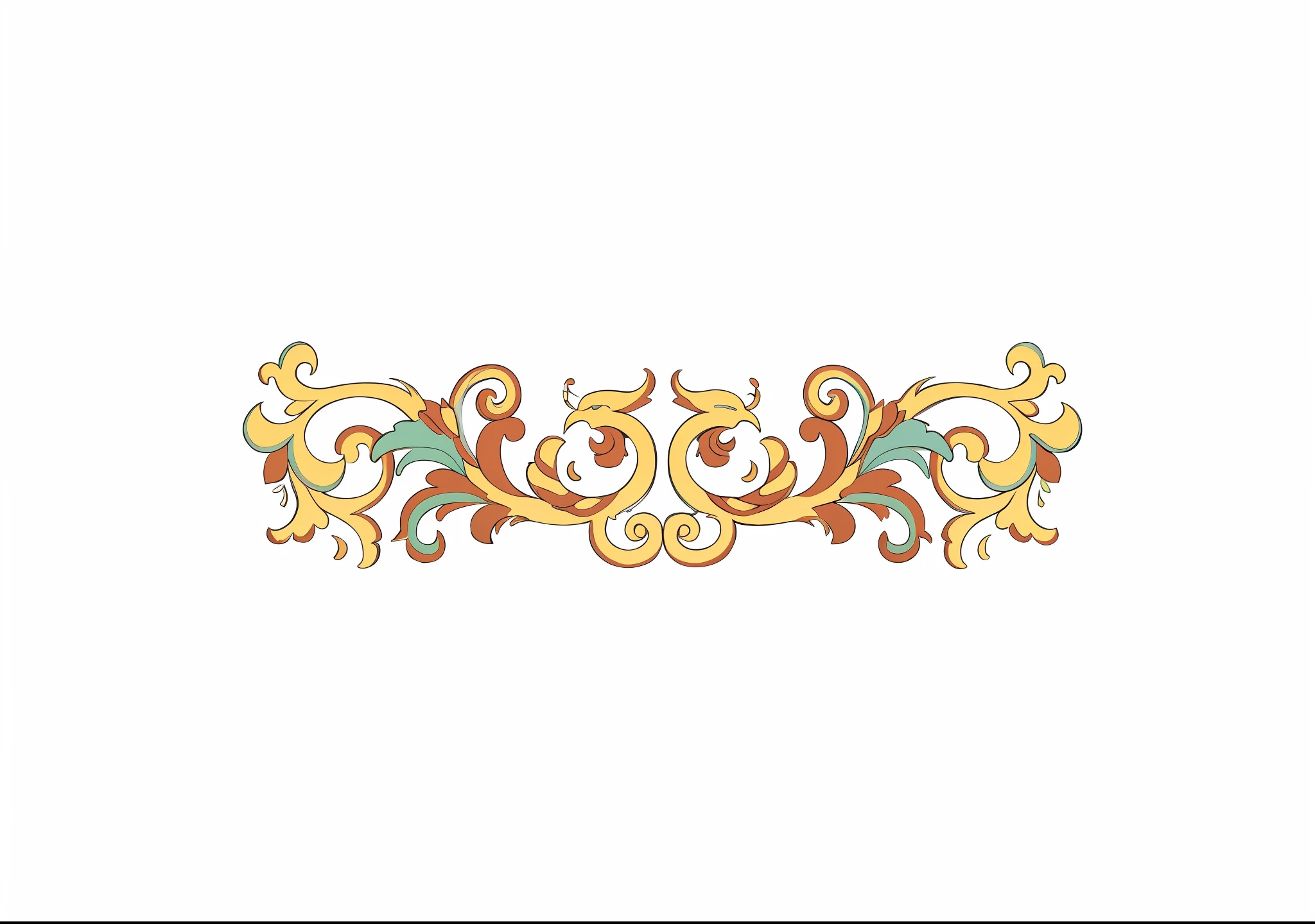 there is a drawing of a decorative design on a white background, baroque and rococo ornaments, baroque element, rococo ornament, ornate decoration, rococo elements, classical ornament, baroque detailes, baroque elements, baroque ornament details, baroque frame border, baroque detailed, ornate pattern, baroque color scheme, scrollwork, symmetrical ornament, classical ornamental design