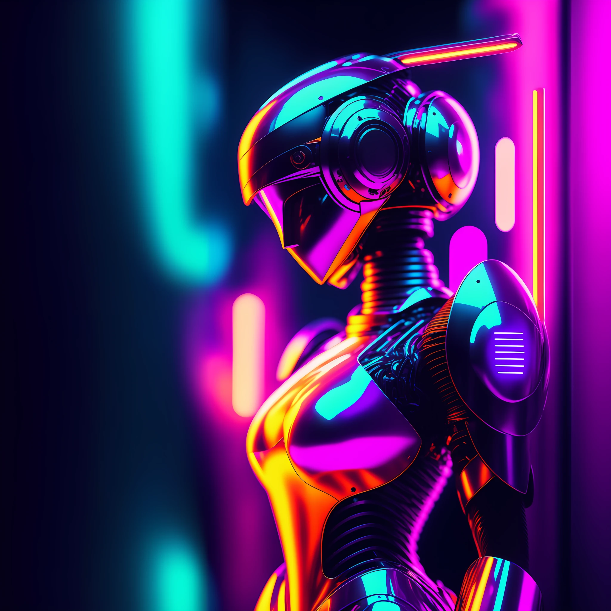 Futuristic neon background