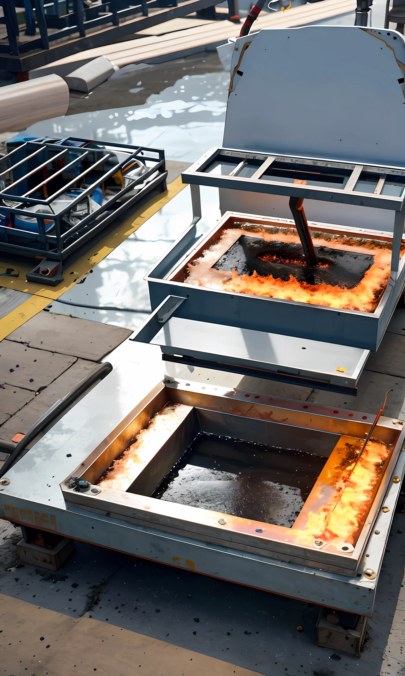 Electrolysis production belongs to a high-current, strong magnetic field operating environment, there are mobile equipment, lifting equipment, hazardous energy, high operations and other risk sources on site, routine operations need to contact with molten aluminum, electrolytes, etc., high-temperature melt has high temperature burning and other risks