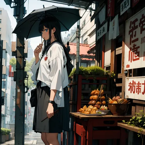 rainy days, street side, eating good food, oden, boys