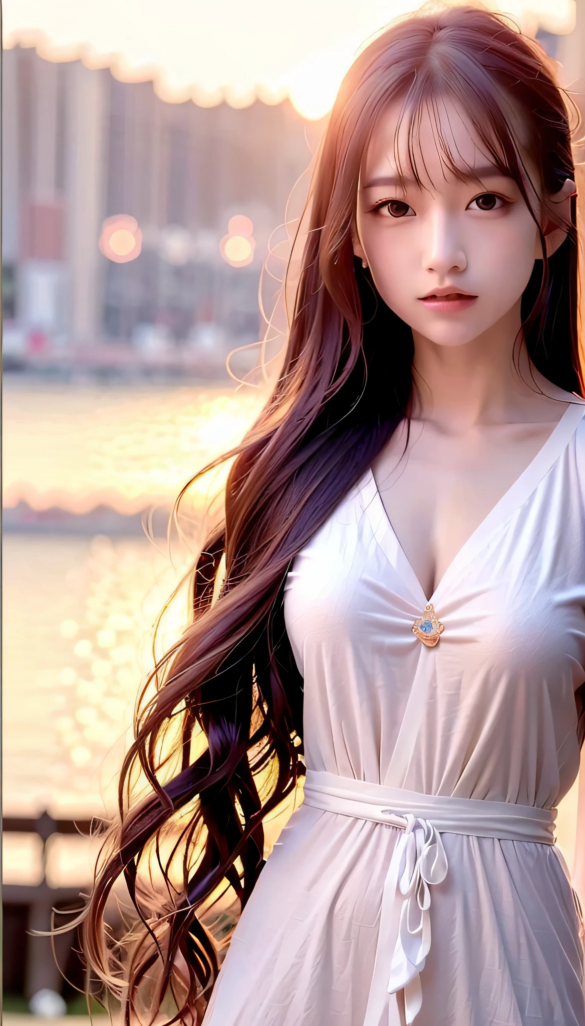 masterpiece,(best_quality:1.2),very_fine_8K_CG wallpaper,colorful,extremely_detailed,highly_detailed,ultra-detailed,(dynamic_angle),(((solo:1.3))),an_extremely_delicate_and_beautiful girl,cute,((light_golden_hair:1.2)),bright_and_detailed_eyes,green_eyes,(long_hair_flowing_with_the_wind),long_bangs_between_eyes,messy hair,payot,lateral_braid,wet_white_dress_with_gold_decoration,wrinkled_skirt