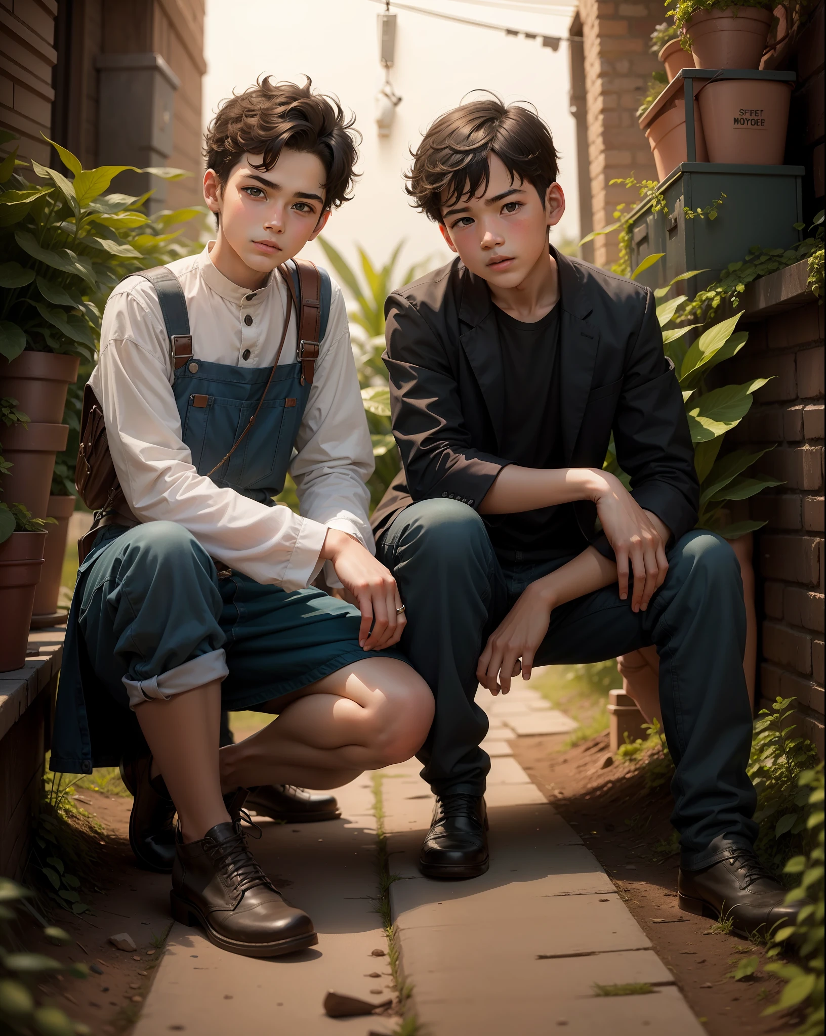 Boy and girl posing for a photo