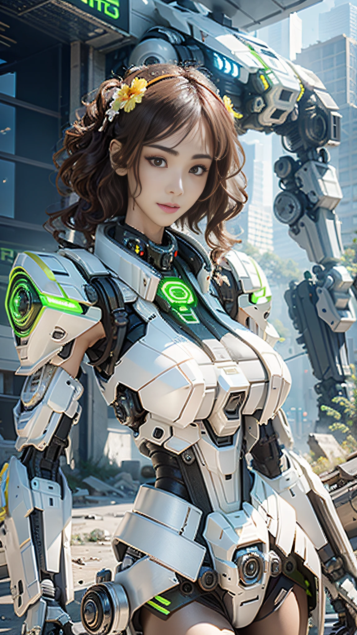 ((Best quality)), ((masterpiece)), (highly detailed:1.3), 3D,Shitu-mecha, beautiful cyberpunk women with her mecha in the ruins of city from a forgoten war, ancient technology,HDR (High Dynamic Range),Ray Tracing,NVIDIA RTX,Super-Resolution,Unreal 5,Subsurface scattering,PBR Texturing,Post-processing,Anisotropic Filtering,Depth-of-field,Maximum clarity and sharpness,Multi-layered textures,Albedo and Specular maps,Surface shading,Accurate simulation of light-material interaction,Perfect proportions,Octane Render,Two-tone lighting,Low ISO,White balance,Rule of thirds,Wide aperature,8K RAW,Efficient Sub-Pixel,sub-pixel convolution,luminescent particles,light scattering,Tyndall effect