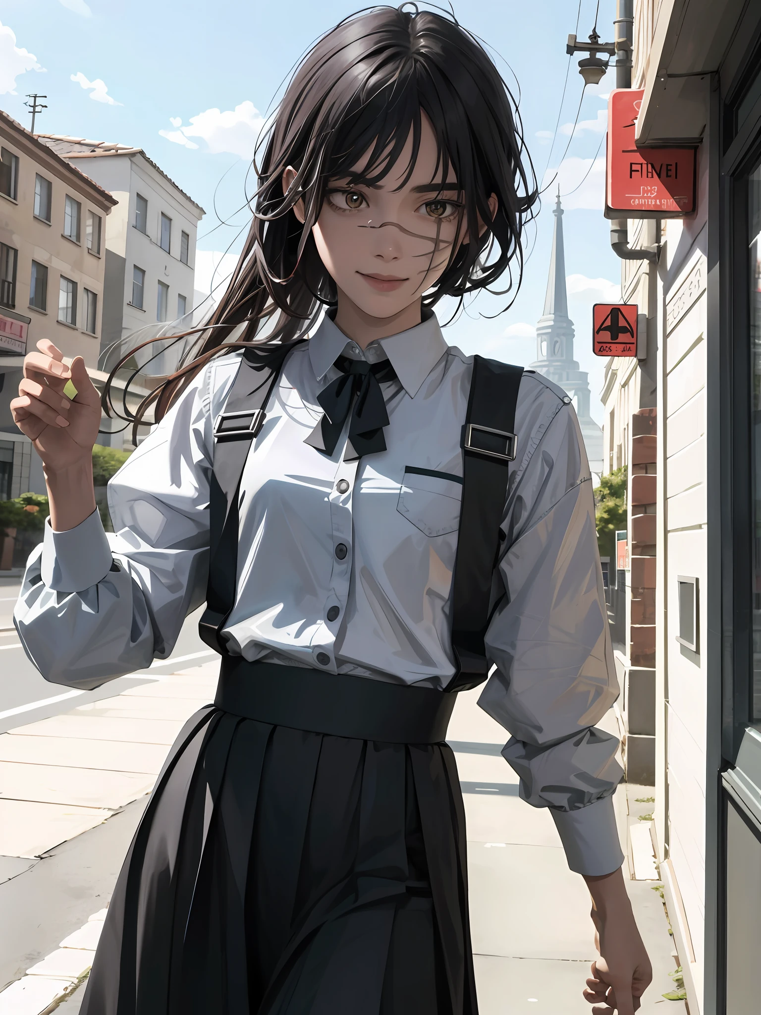 absurd, highres, ultra detailed, (1girl:1.3), BREAK , Create a minimalist design, with clean lines, simple shapes, and a focus on composition and balance. BREAK , Capture an agent of chaos, with the power to disrupt order, spread confusion, and thrive in unpredictable situations. BREAK , Capture an image in low light, with minimal lighting and a focus on the subtle details and atmosphere of the scene. BREAK , Captures an urban cityscape, with imposing buildings, bustling streets and a dynamic atmosphere. BREAK , Creates a scene of children playing, capturing their innocence, energy, and sense of wonder and exploration. BREAK , Creates an image of a girl walking around in her underwear embarrassed but with a smile on her face