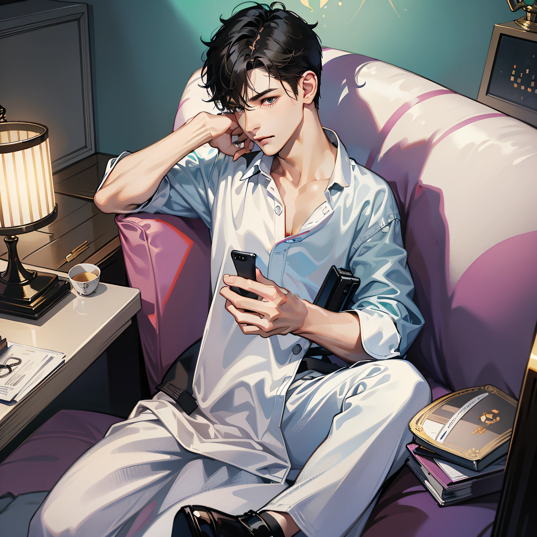 white pajamas