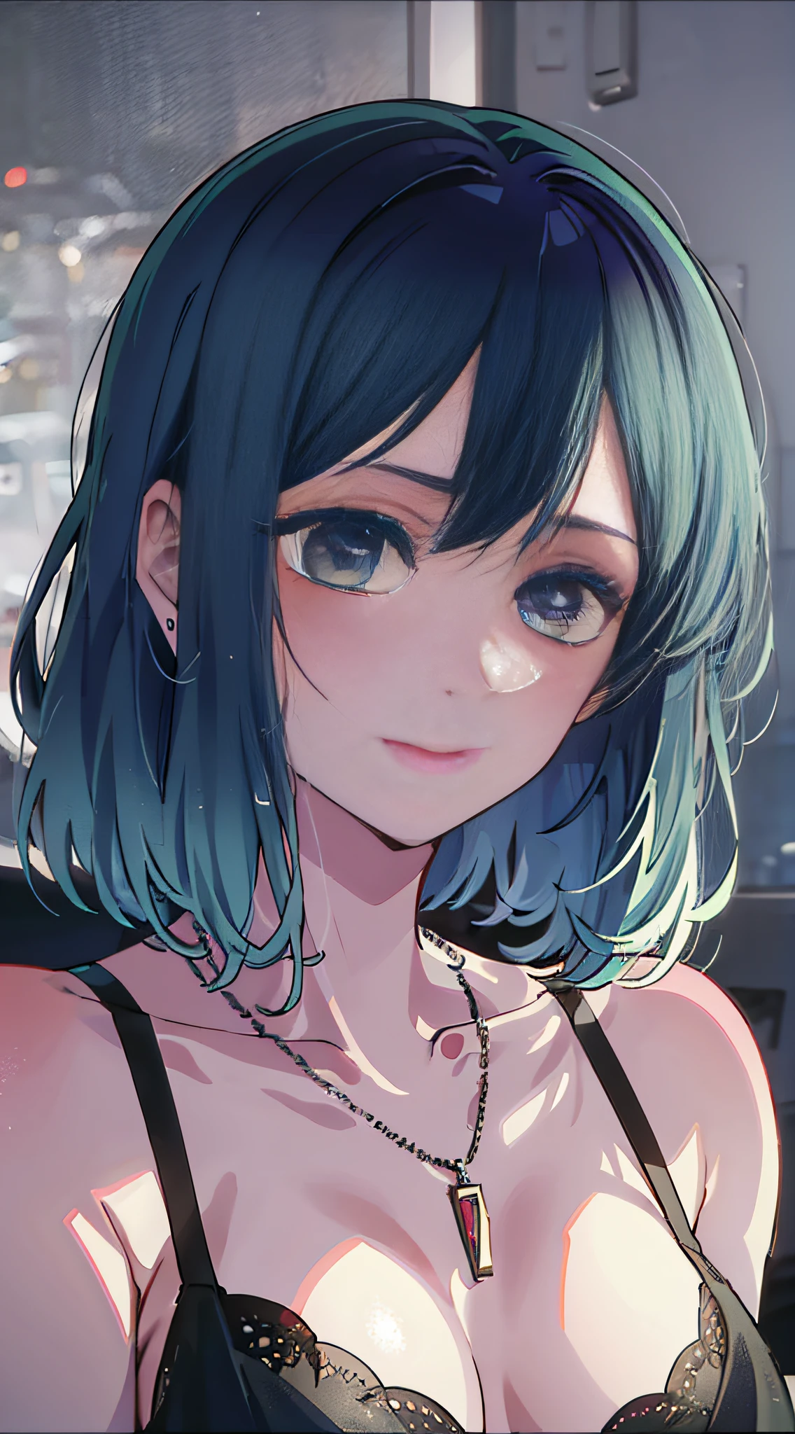 vampire, vampiric, blood splatter, best quality, masterpiece, highres, 1girl, naked, blue hair, gradient hair, green hair, hair ornament,necklace, jewelry,Beautiful face,upon_body, tyndall effect, dark studio, rim lighting, two tone lighting,(high detailed skin:1.2), 8k uhd, dslr, soft lighting, high quality, volumetric lighting, candid, Photograph, high resolution, 4k, 8k, Bokeh