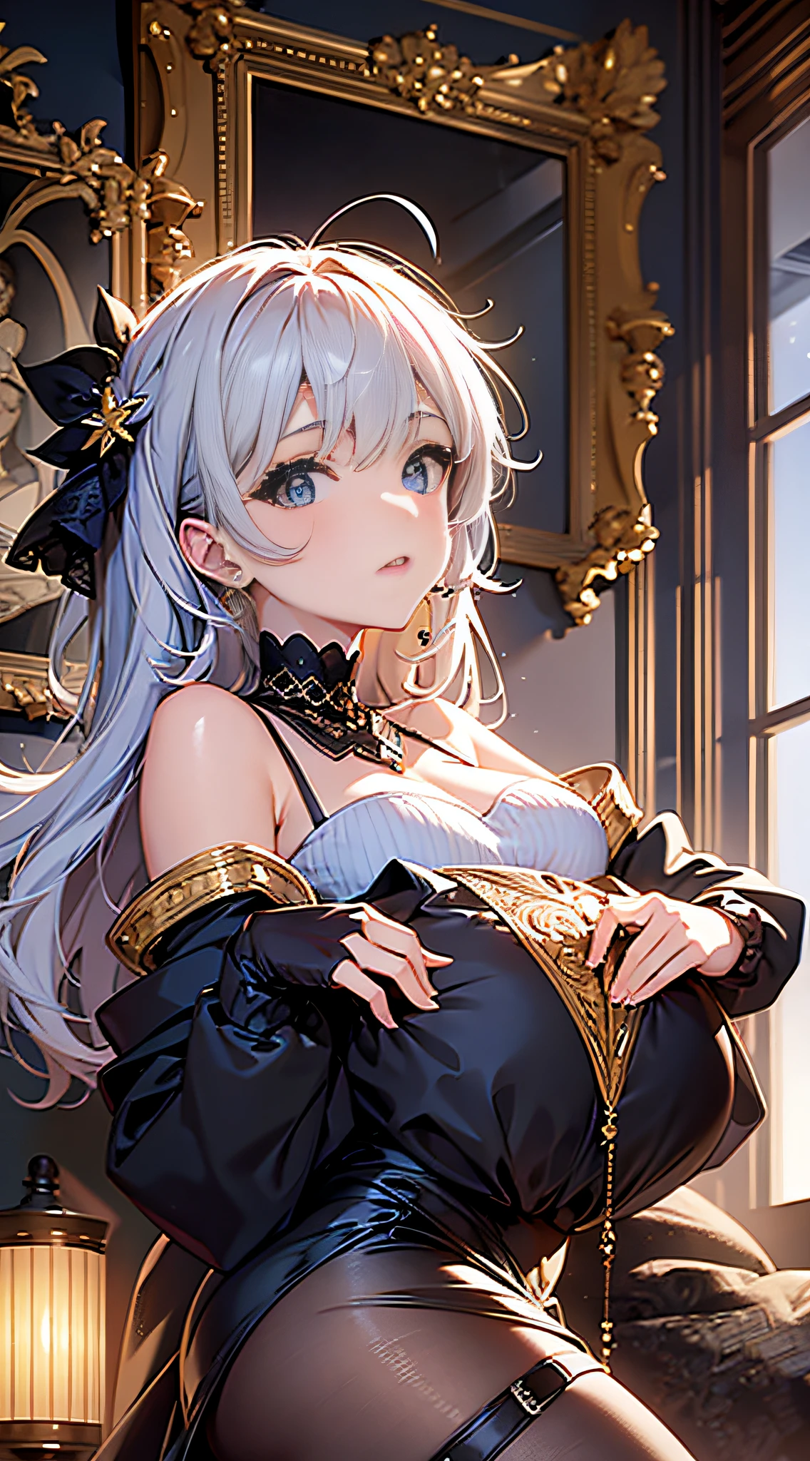 best quality, masterpiece, ultra high res, 1girl, off shoulder