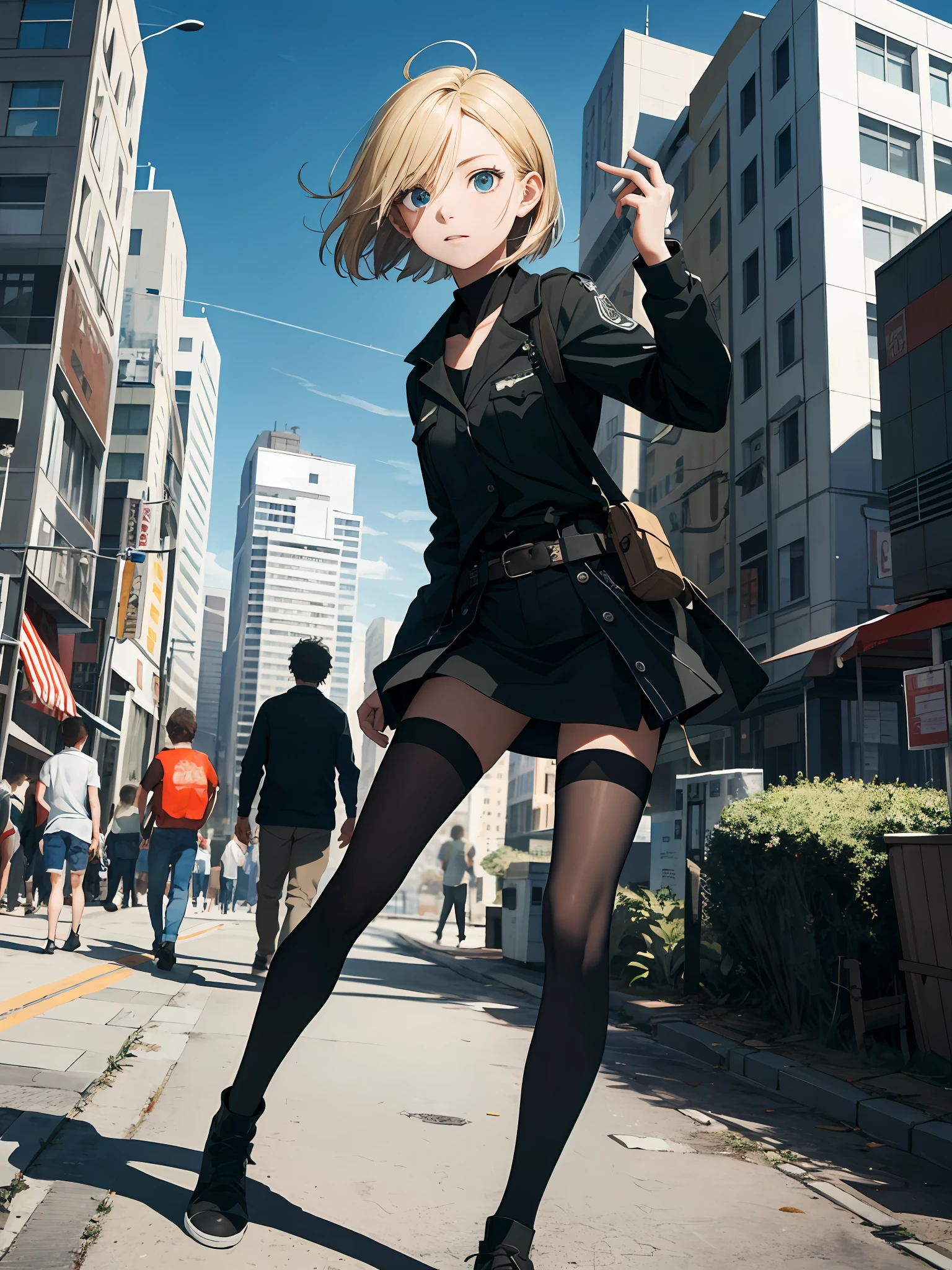 Creates an image of a girl (6 years ,blonde hair , tall hair , blue eyes , named Julia) and a boy (7 years, black hair , short hair,  green eyes ,named Ryan ) fighting for a game . Break, absurd, highres, ultra detailed, (1girl:1.3), BREAK , Create a minimalist design, with clean lines, simple shapes, and a focus on composition and balance. BREAK , Capture an agent of chaos, with the power to disrupt order, spread confusion, and thrive in unpredictable situations. BREAK , Capture an image in low light, with minimal lighting and a focus on the subtle details and atmosphere of the scene. BREAK , Captures an urban cityscape, with imposing buildings, bustling streets and a dynamic atmosphere. BREAK , Creates a scene of children playing, capturing their innocence, energy, and sense of wonder and exploration.