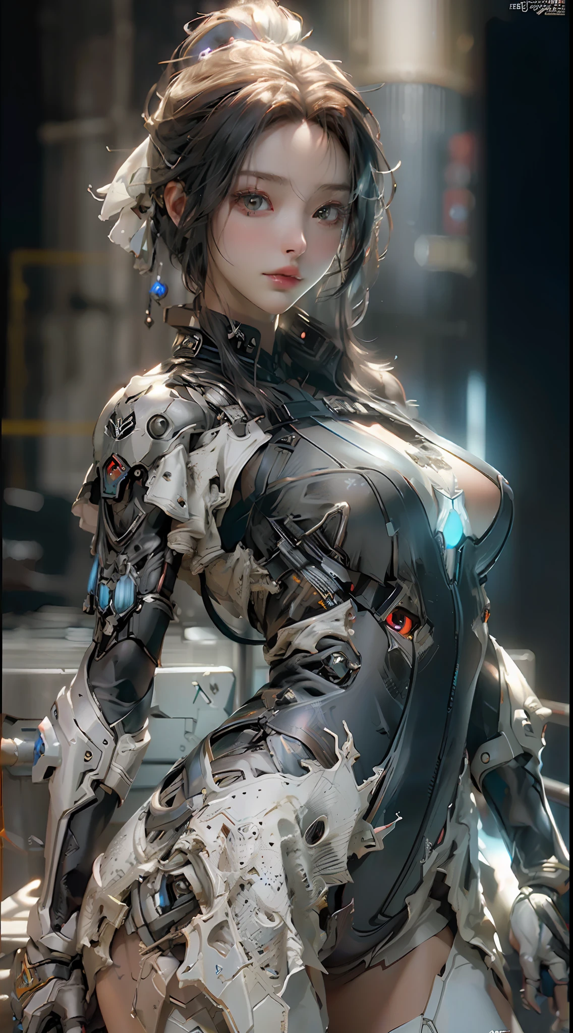 ((Best quality)), ((masterpiece)), (detailed:1.4), 3D, an image of a beautiful cyberpunk female,HDR (High Dynamic Range),Ray Tracing,NVIDIA RTX,Super-Resolution,Unreal 5,Subsurface scattering,PBR Texturing,Post-processing,Anisotropic Filtering,Depth-of-field,Maximum clarity and sharpness,Multi-layered textures,Albedo and Specular maps,Surface shading,Accurate simulation of light-material interaction,Perfect proportions,Octane Render,Two-tone lighting,Wide aperture,Low ISO,White balance,Rule of thirds,8K RAW,