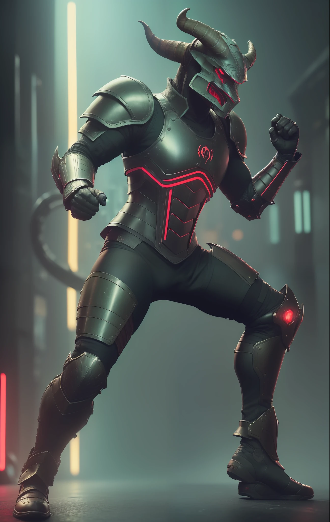 (
    (Character: dragonborn:1.4)
    (Clothing in black and red: plastic chest plate armor:1.3, shoulder pads:1.2, leather pants:1.2, futuristic knee pads:1.2)
    (Pose: full body:1.3, fighting stance)
    (Background: dense cyberpunk street, dive bar, neon holograms in background, dark, ominous, foggy, night, futuristic city, cyberpunk, green and brown color scheme)
    (Style: 150mm, beautiful studio soft light, rim light, bright details, luxury cyberpunk, hyperrealistic, anatomical, facial muscles, octane render, H. R. Giger style, 8k, best quality, masterpiece, illustration, extremely detailed, CG, unity, absurdres, incredibly absurdres, photo-realistic:1.37, amazing, fine detail, masterpiece, best quality, official art, vibrant colors)
)