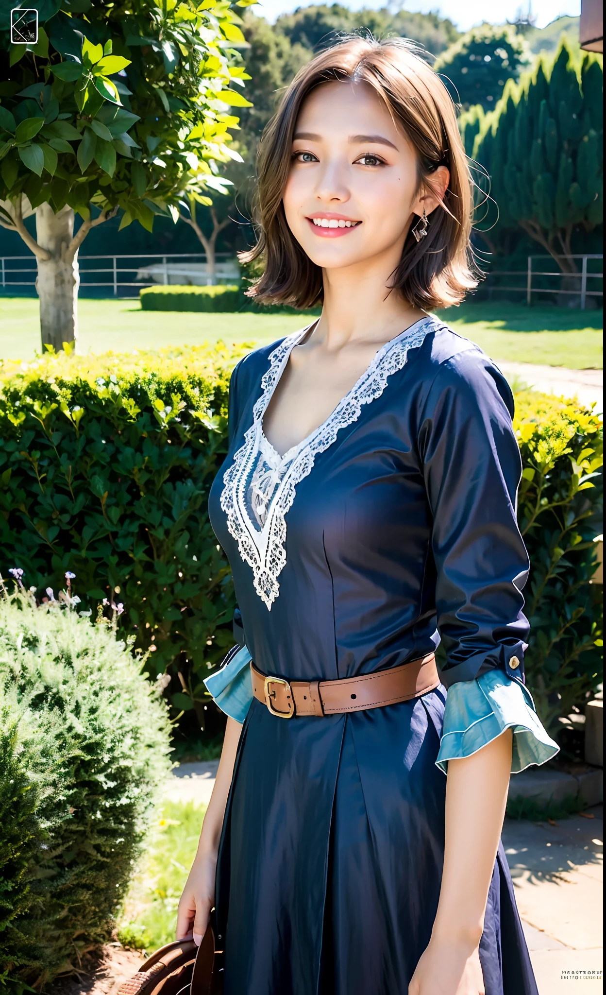 photorealistic,ultra high res,(masterpiece:1.4), best quality,extremely detailed CG unity 8k wallpaper, 1girl,UHD, Extreme details, glowing skin,highly intricate texture details, strong rim light, intense shadows, SIGMA 35mm F1.4,RPG,standing,
16 years old,small_breasts,short straight hair,marnie hair,gradation hair,beige hair,lavender eyes,aqua lips,red clothing,smile,weaving,villager,casual wear,Fantasy dress with Victorian,farm,