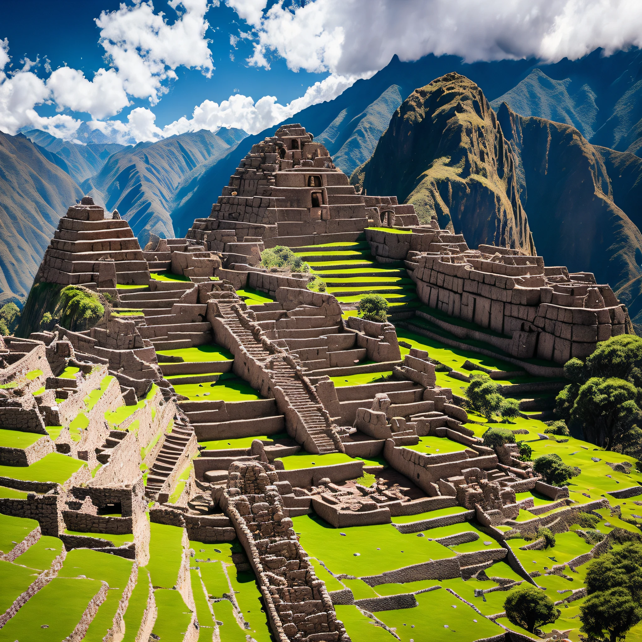 photo landscape inca civilization in 4k ultra realistic and detailed, maximum quality, Inca ruins --auto --s2