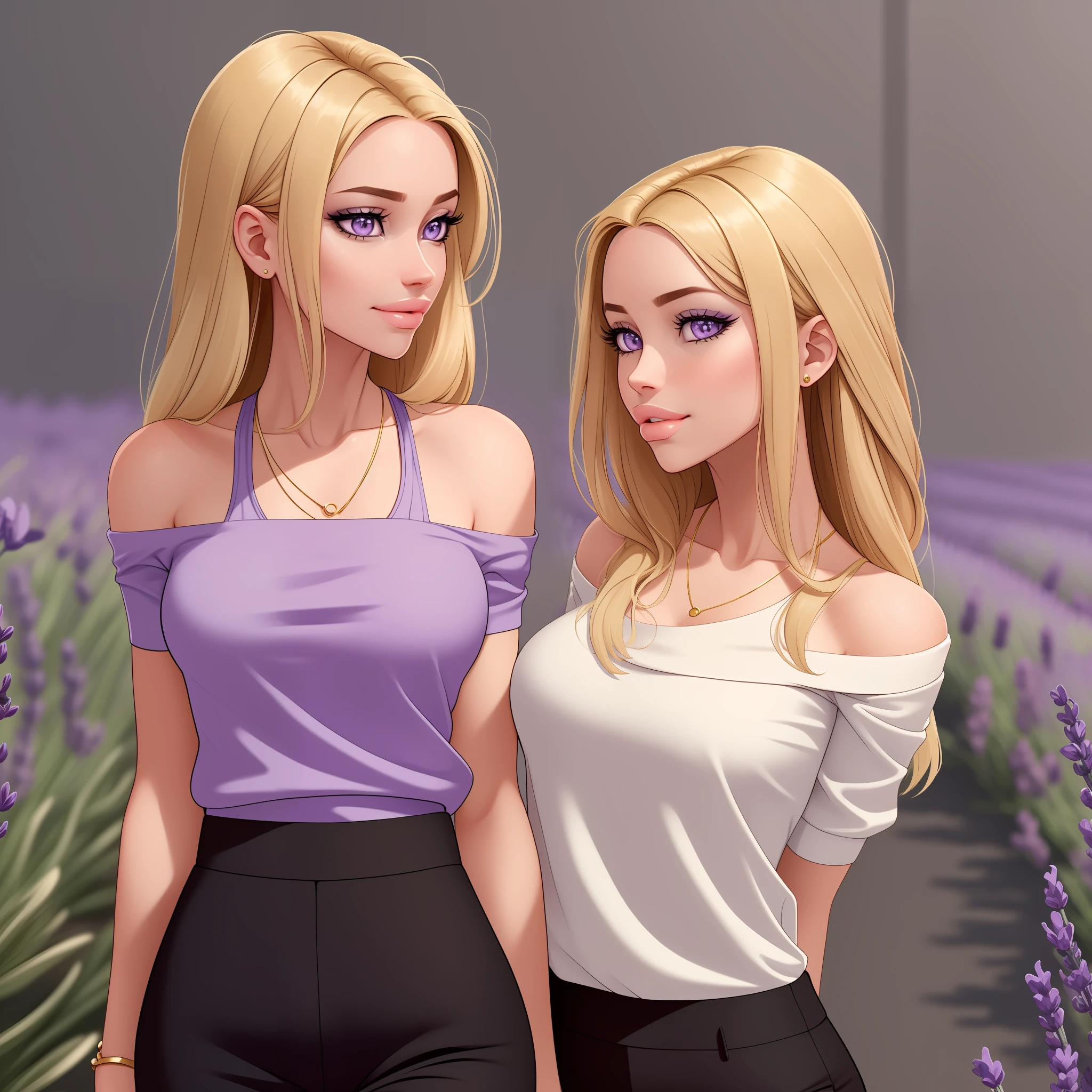 masterpiece, best quality), (finely detailed beautiful eyes), (finely detailed eyes and detailed face), (scenery), (extremely detailed CG, ultra-detailed, best shadow), ((depth of field)), beautiful concept illustration, (illustration), (extremely fine and beautiful), (perfect details), cowboy shot, young woman, mid 20s, smile, happy, Cool and sophisticated hairstyle, ((golden blonde hair)), shoulder length hair, medium-long hair, Simple styling, sharp lines, Natural and elegant makeup, To make the skin shine and bring out a sense of transparency, Simple eye makeup, mascara, Minimalism, monotone, simple color palettes, Clean, sharp designs, flowing silhouettes, Tight skirts and pants, high-waisted skirts and pants, simple dresses, shirts and blouses, asymmetrical, geometric, Elegant and luxurious materials and designs, Simple, minimal accessories, Slim necklaces and rings in silver or gold, Simple bangles, Distinctive designs, simple silhouettes, chic and mature impression, simple and sophisticated style, elegance, minimalism, high quality materials, cool and urban impression, high fashion, simplicity and sophistication, ((Lavender purple eyes)), detailed lips, glossy lips, lipstick, D-cup breasts, best quality, masterpiece, sweater dress, puckering up, blowing a kiss, broad shoulders, muscular, strong arms,