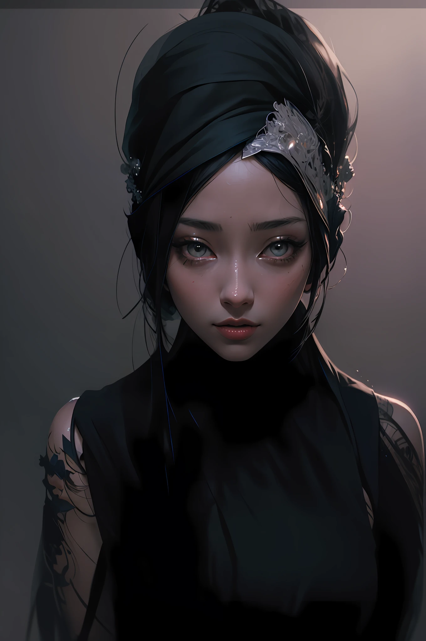 there is a woman with a veil on her head and a veil on her head, artwork in the style of guweiz, beautiful digital artwork, 4k highly detailed digital art, stunning digital illustration, guweiz, 4k detailed digital art, beautiful digital illustration, realistic digital art 4k, realistic digital art 4 k, low detailed. digital painting