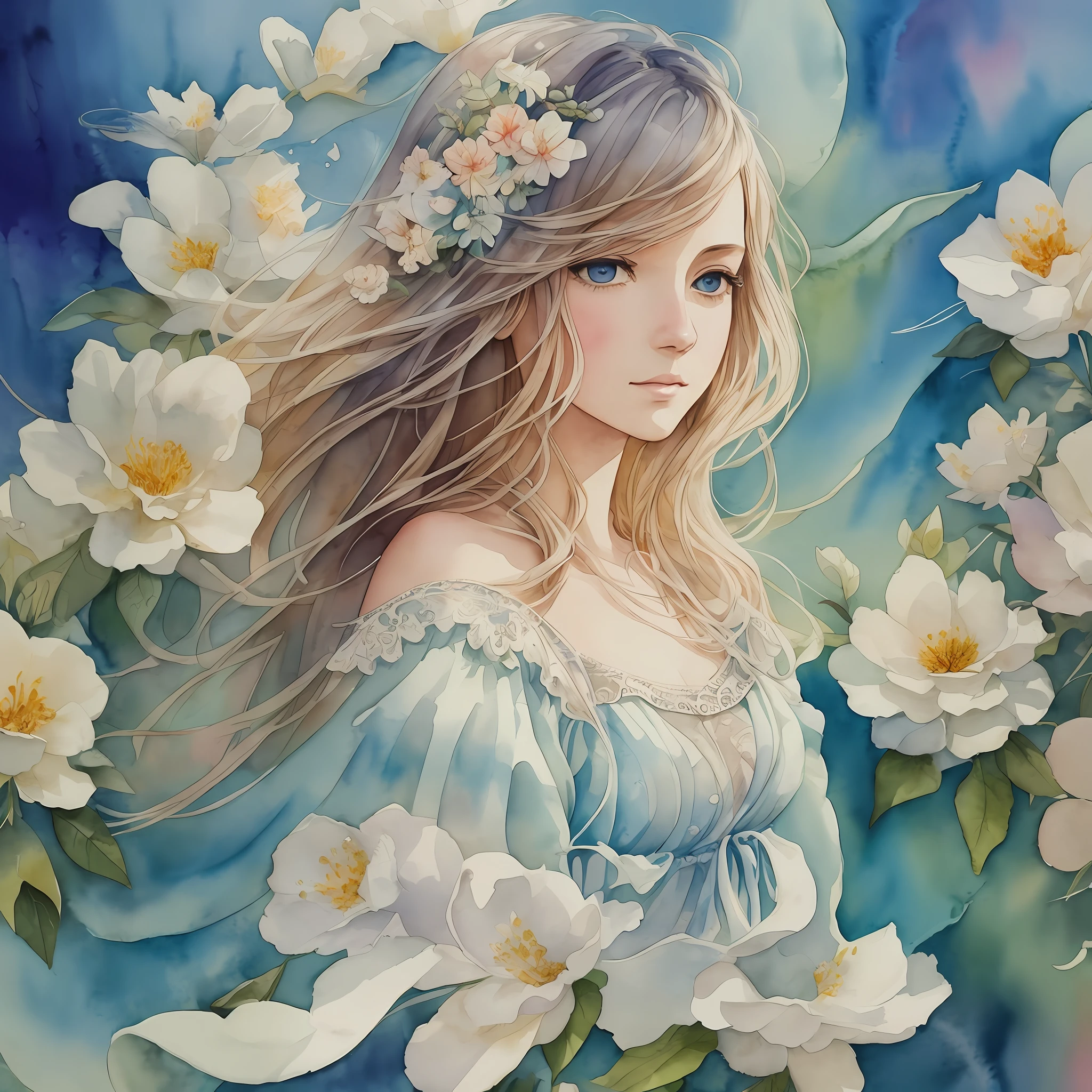 "Watercolor style, digital art, delicate, windblown, masterpiece, beautiful, (watercolor), splashes of paint, intricate details. Great detail, [pinging:0.7]" --auto --s2