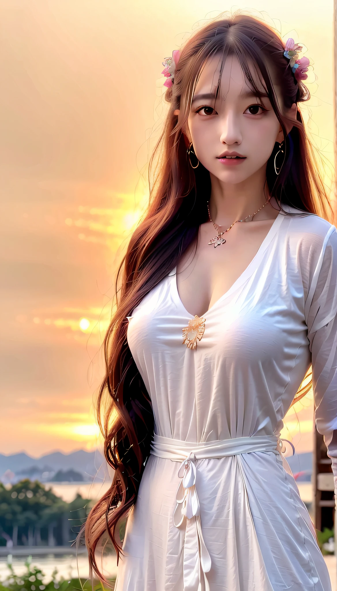 masterpiece,(best_quality:1.2),very_fine_8K_CG wallpaper,colorful,extremely_detailed,highly_detailed,ultra-detailed,(dynamic_angle),(((solo:1.3))),an_extremely_delicate_and_beautiful girl,cute,((light_golden_hair:1.2)),bright_and_detailed_eyes,green_eyes,(long_hair_flowing_with_the_wind),long_bangs_between_eyes,messy hair,payot,lateral_braid,wet_white_dress_with_gold_decoration,wrinkled_skirt