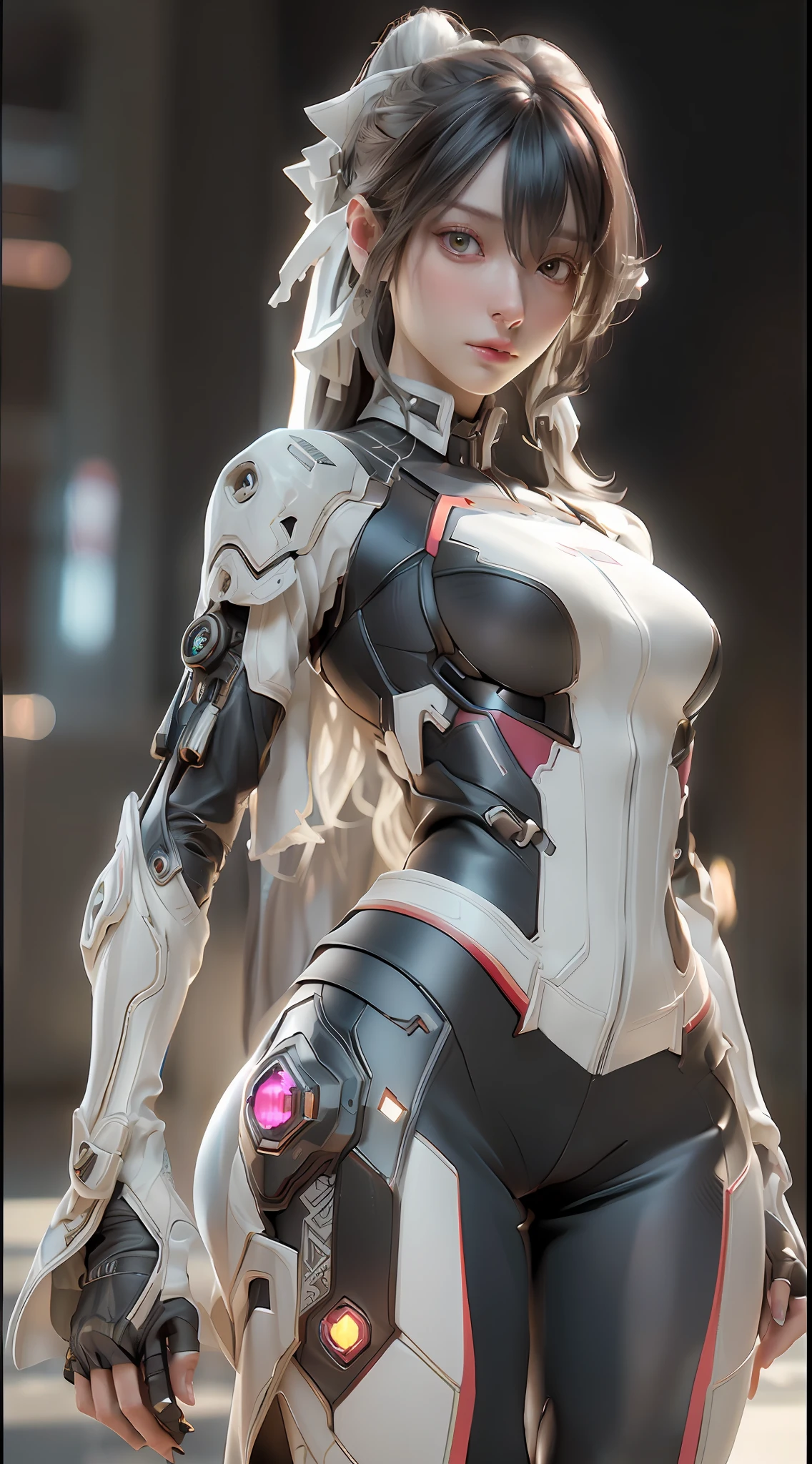 ((Best quality)), ((masterpiece)), (detailed:1.4), 3D, an image of a beautiful cyberpunk female,HDR (High Dynamic Range),Ray Tracing,NVIDIA RTX,Super-Resolution,Unreal 5,Subsurface scattering,PBR Texturing,Post-processing,Anisotropic Filtering,Depth-of-field,Maximum clarity and sharpness,Multi-layered textures,Albedo and Specular maps,Surface shading,Accurate simulation of light-material interaction,Perfect proportions,Octane Render,Two-tone lighting,Wide aperture,Low ISO,White balance,Rule of thirds,8K RAW,