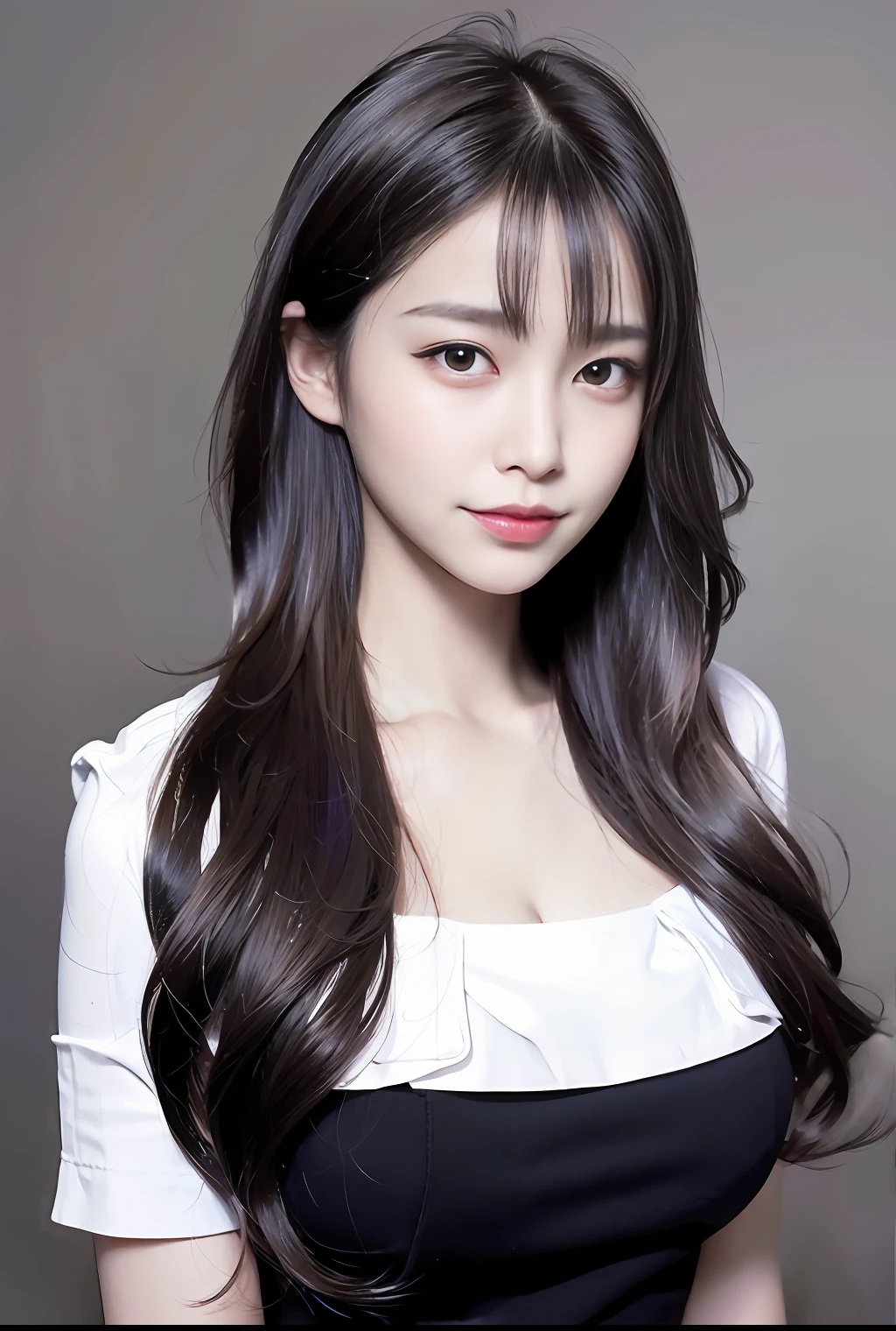 araffe asian woman with long hair wearing a black and white dress, beautiful south korean woman, gorgeous young korean woman, beautiful young korean woman, portrait of female korean idol, jaeyeon nam, cute korean actress, lee ji - eun, lee ji-eun, hwang se - on, korean girl, young adorable korean face, heonhwa choe