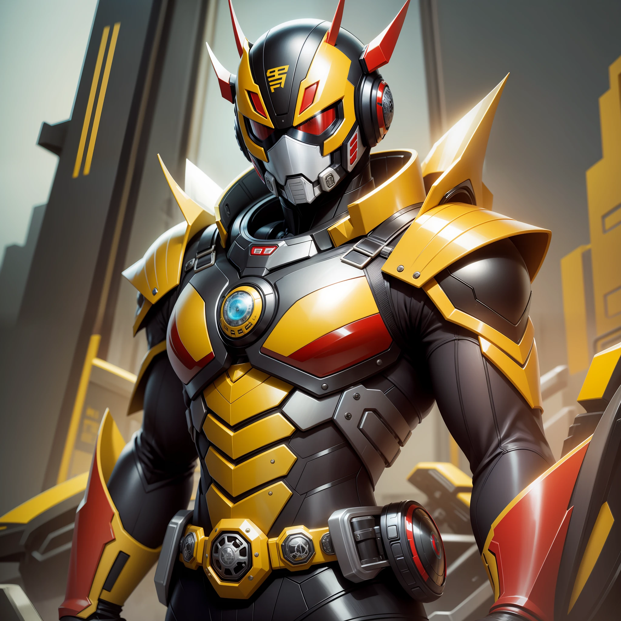 Kamen Rider Yellow Red Future World Sci-Fi Hero Top Quality Masterpiece Cool