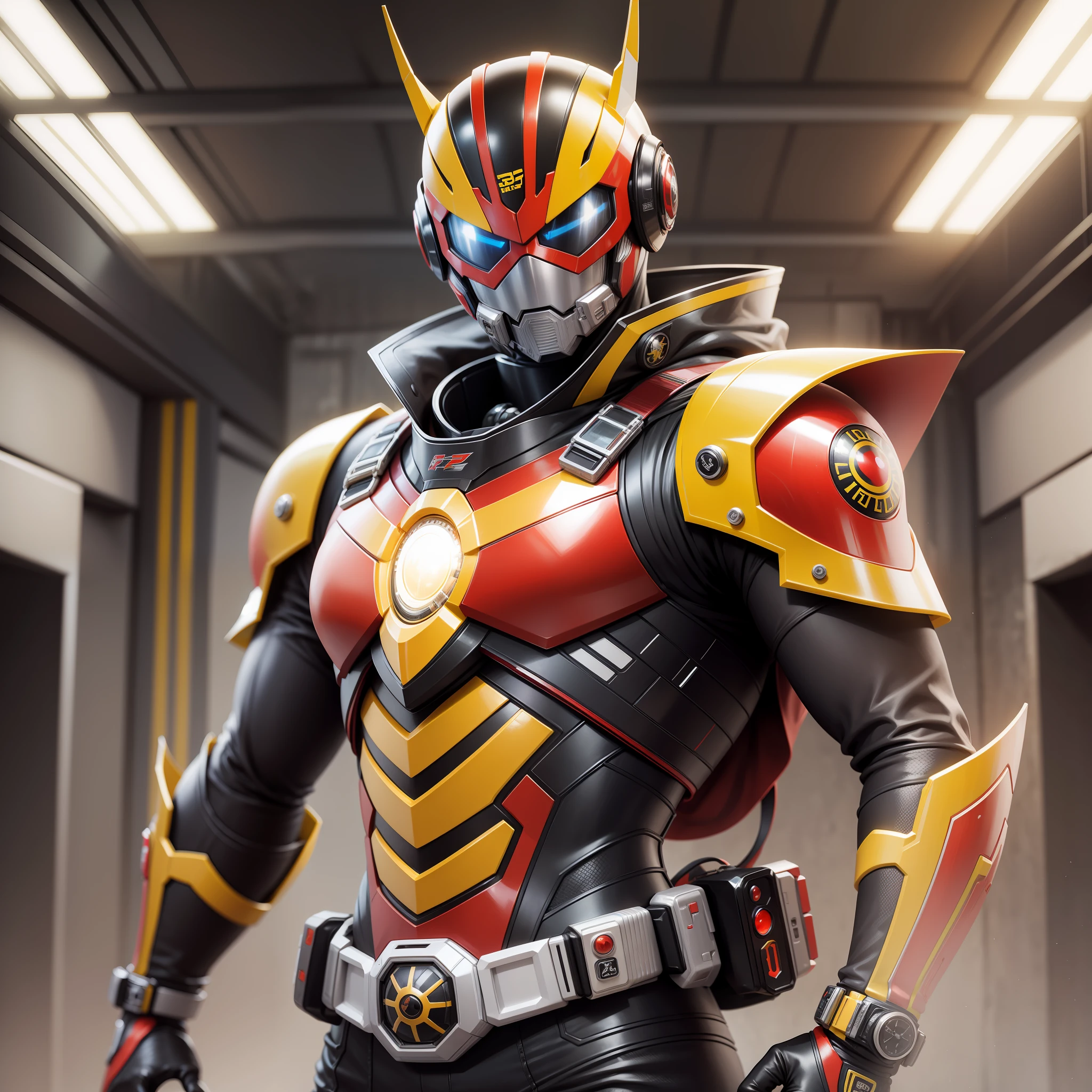 Kamen Rider Yellow Red Future World Sci-Fi Hero Top Quality Masterpiece Cool
