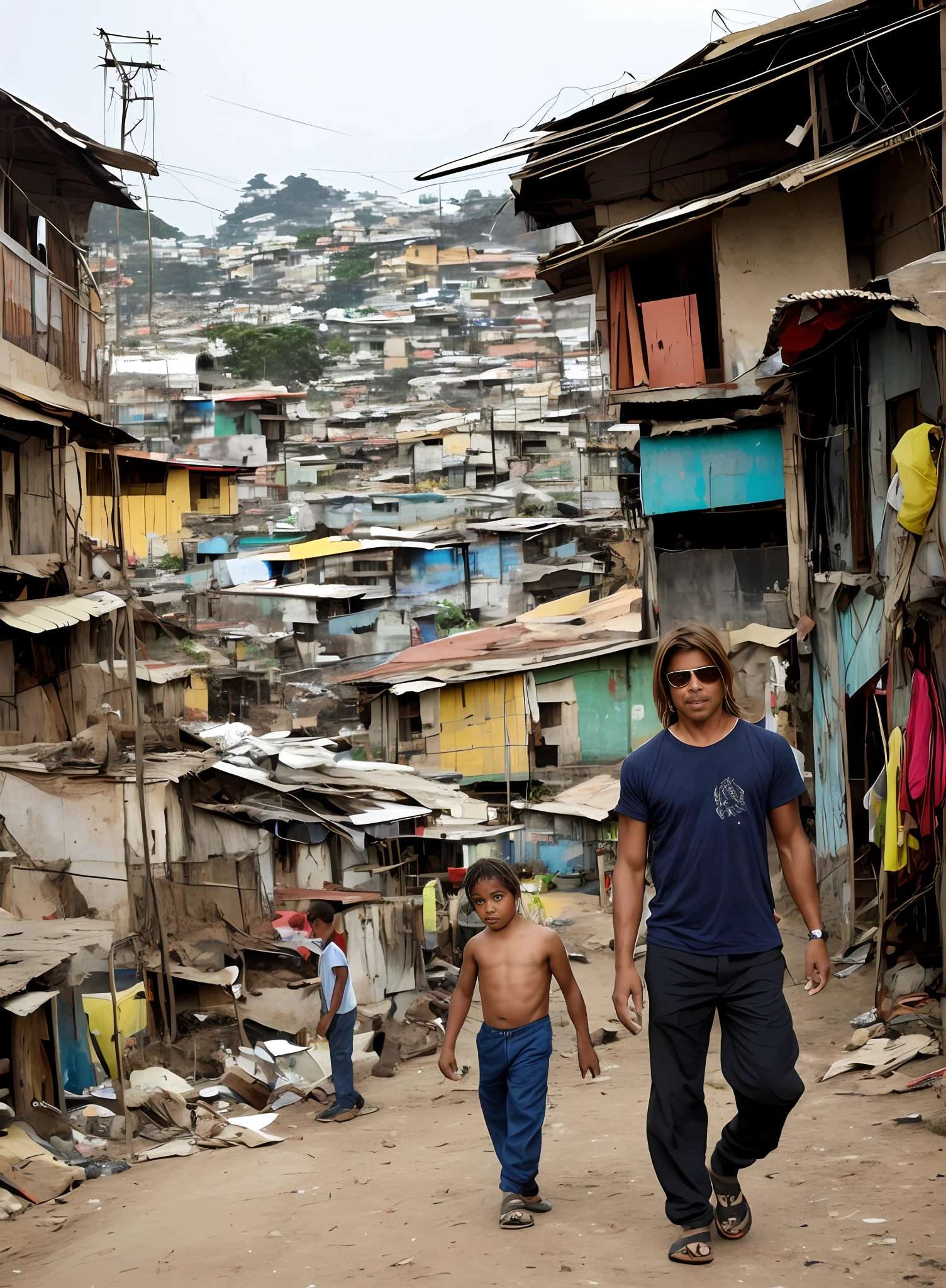 Raising Brad Pitt, working in the favela of Rio de Janeiro as a worker.