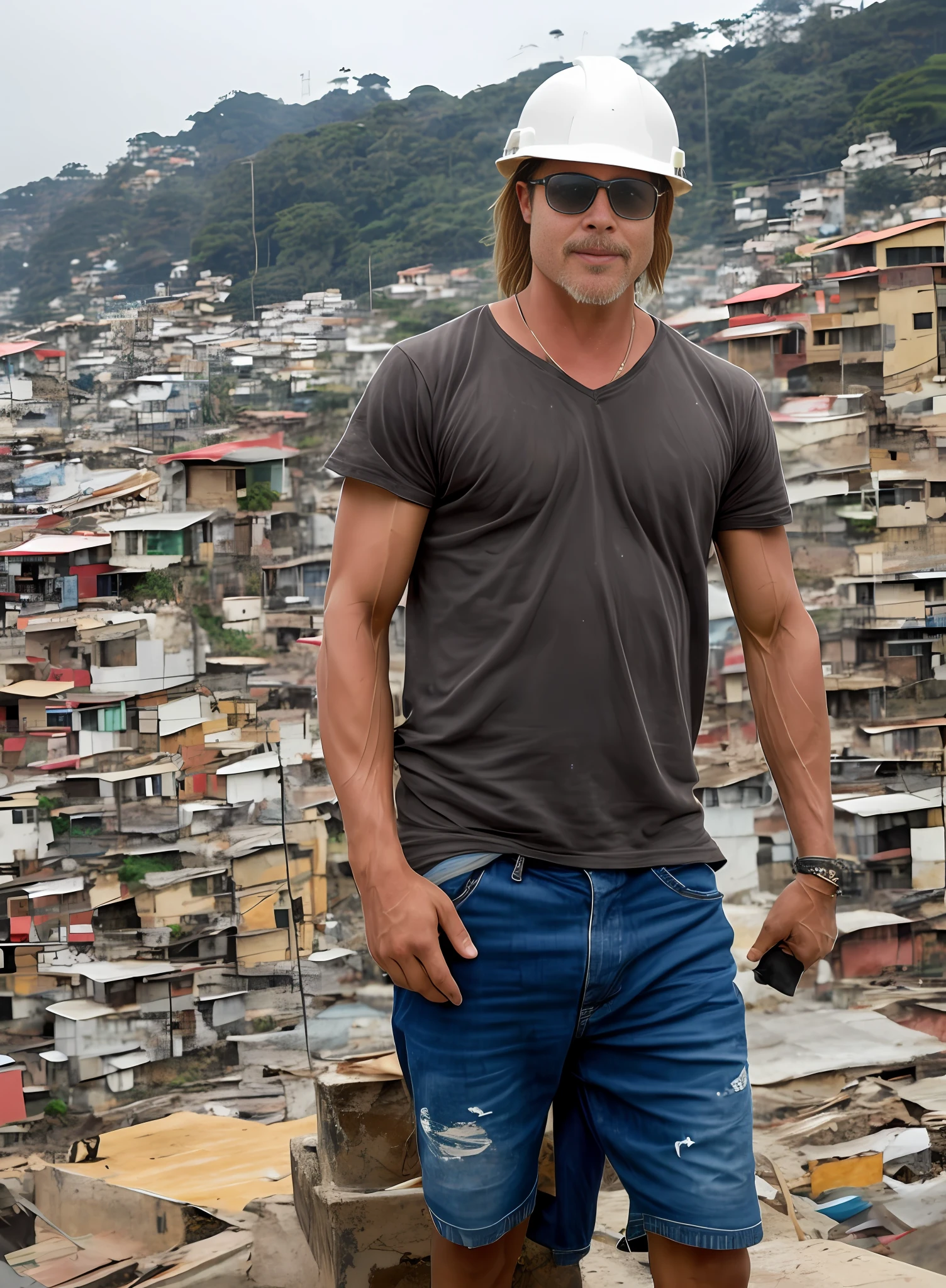 Raising Brad Pitt, working in the favela of Rio de Janeiro as a worker.