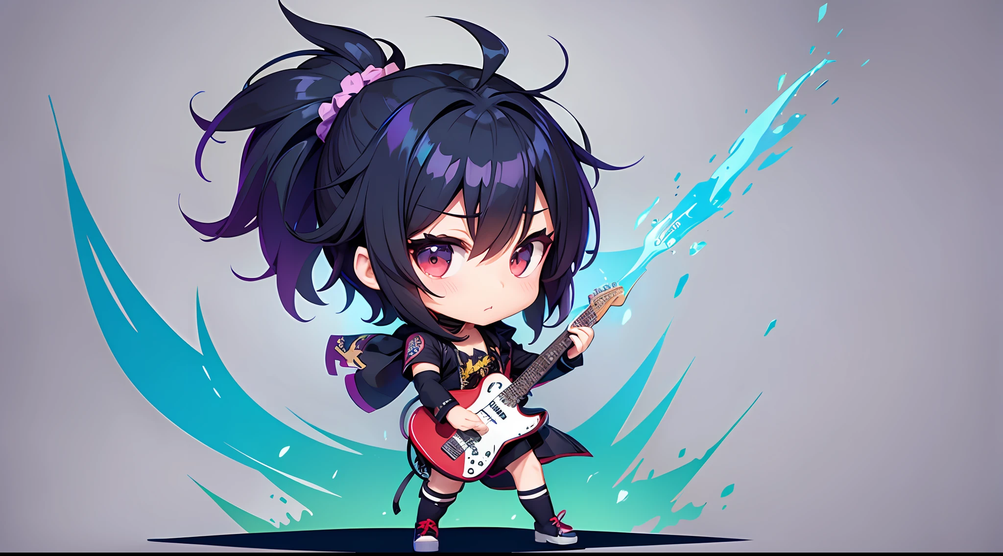 a chibi rock outfit character