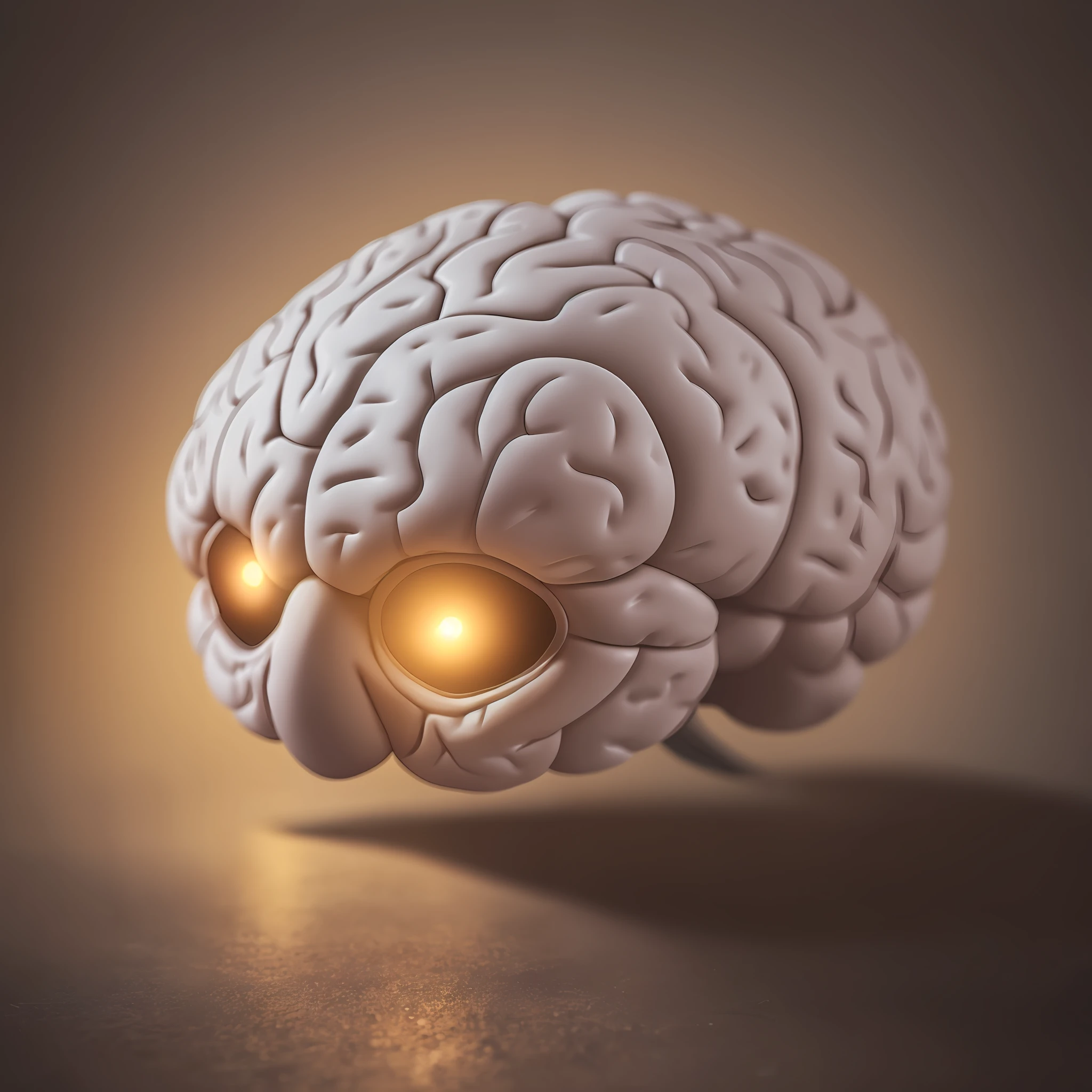 Realistic brain, with strong background lighting, blurred background --auto --s2