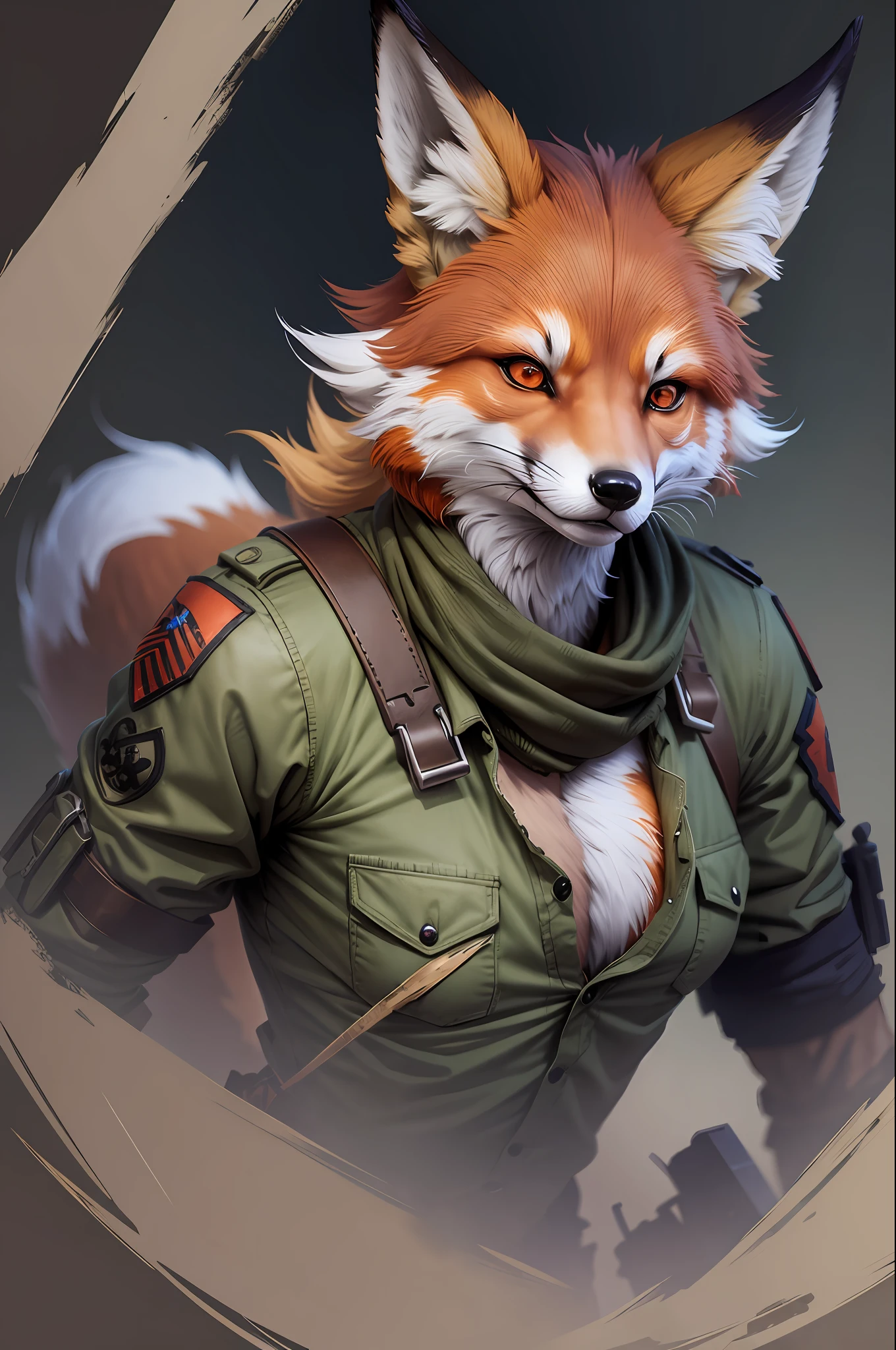 antropomorphic fox zombie soldier --auto --s2