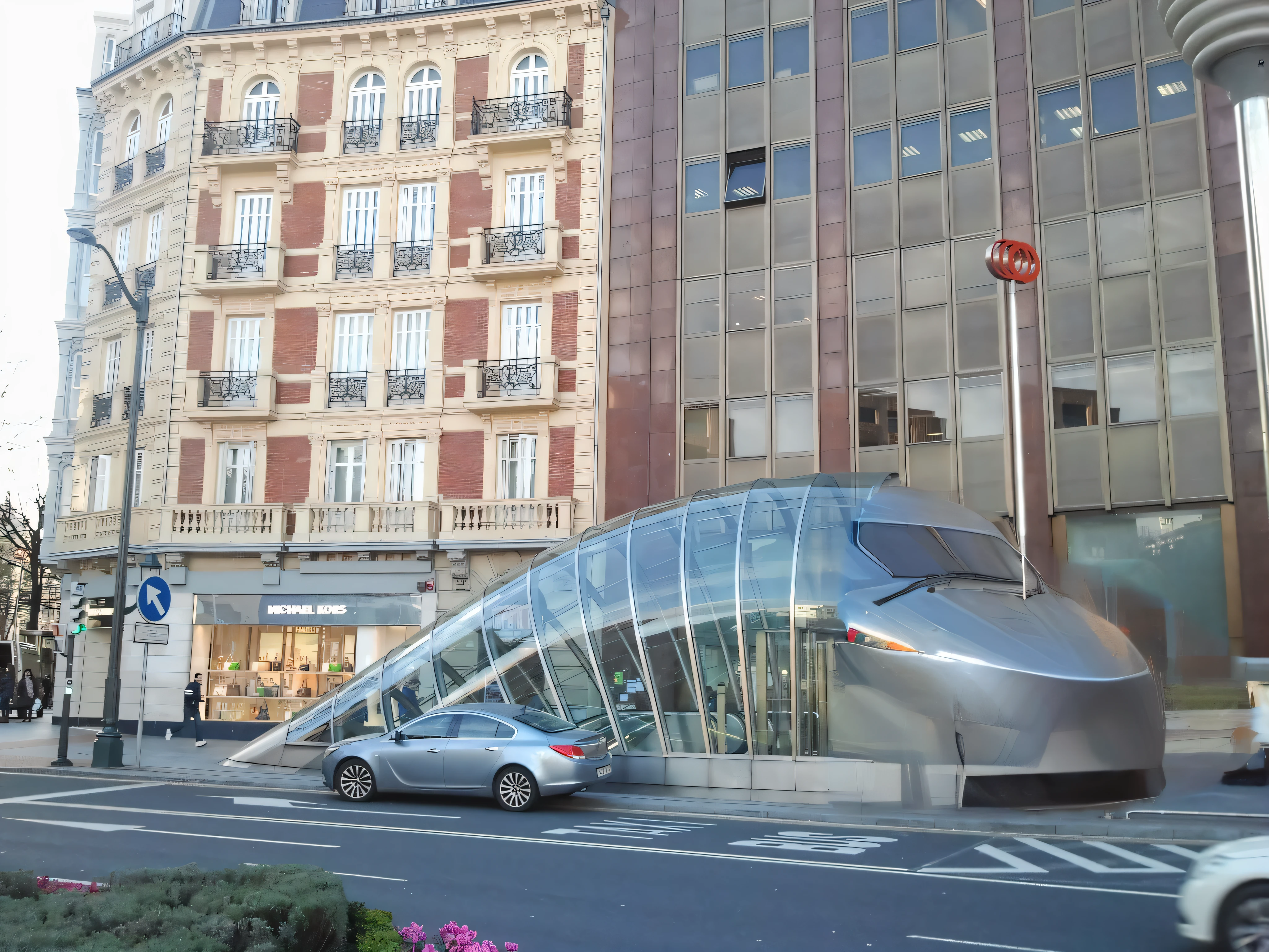 Silver bullet train head