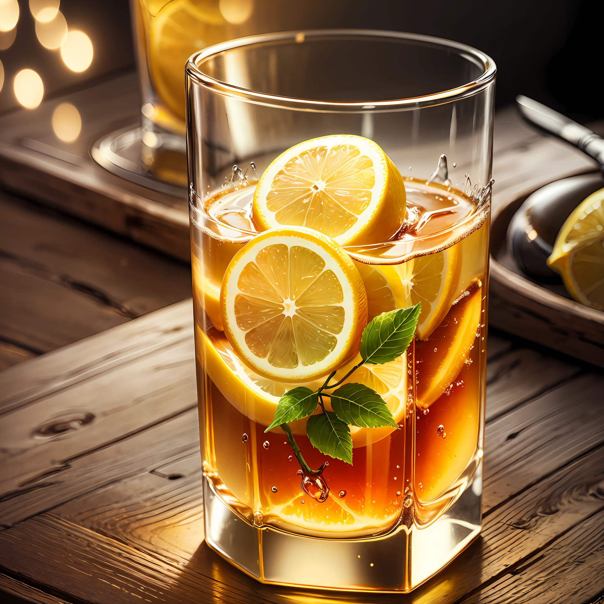 lemon, light, glass of whiskey --auto --s2