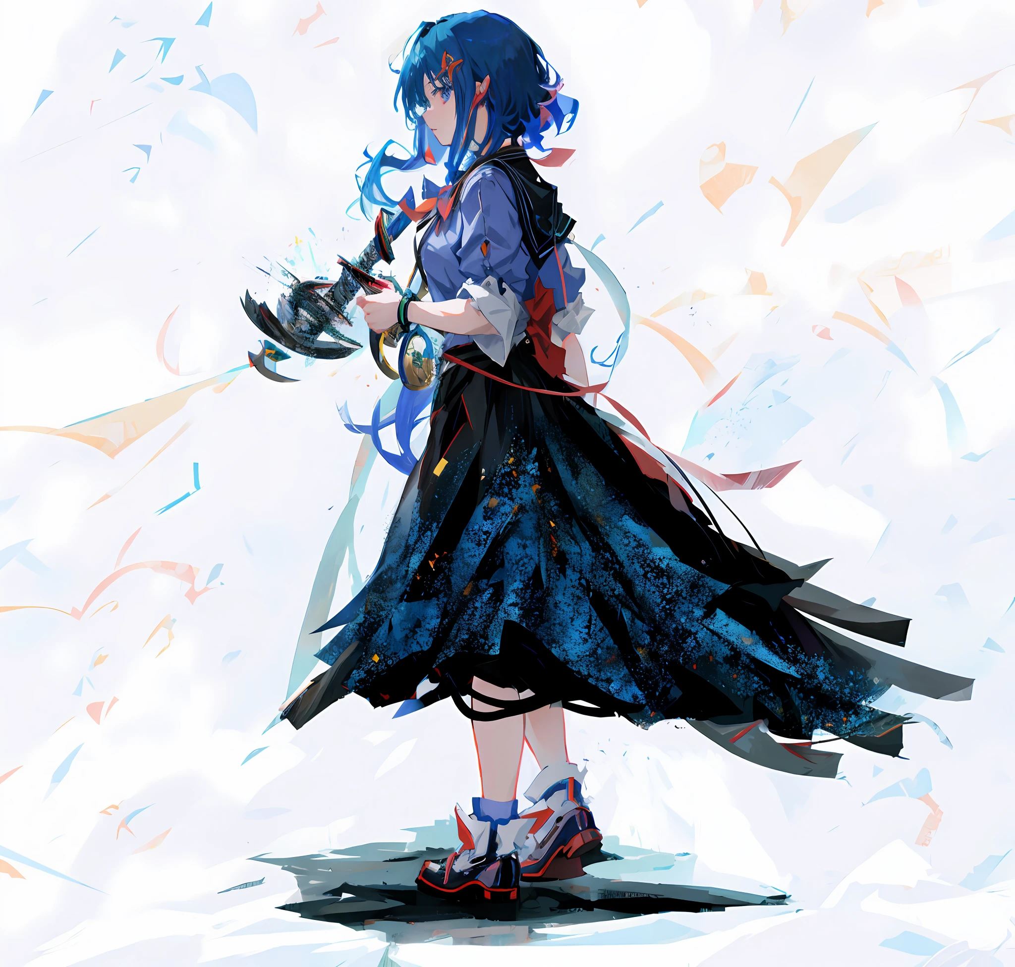 anime character with a bow and arrow in her hand, 2 d anime style, 2 d anime, 2d art, 2 d art, anime styled digital art, mechanized witch girl, touhou character, anime artstyle, cyberpunk anime girl, anime styled, anime style digital art, anime character; full body art, 2 d style, anime robotic mixed with organic --auto --s2