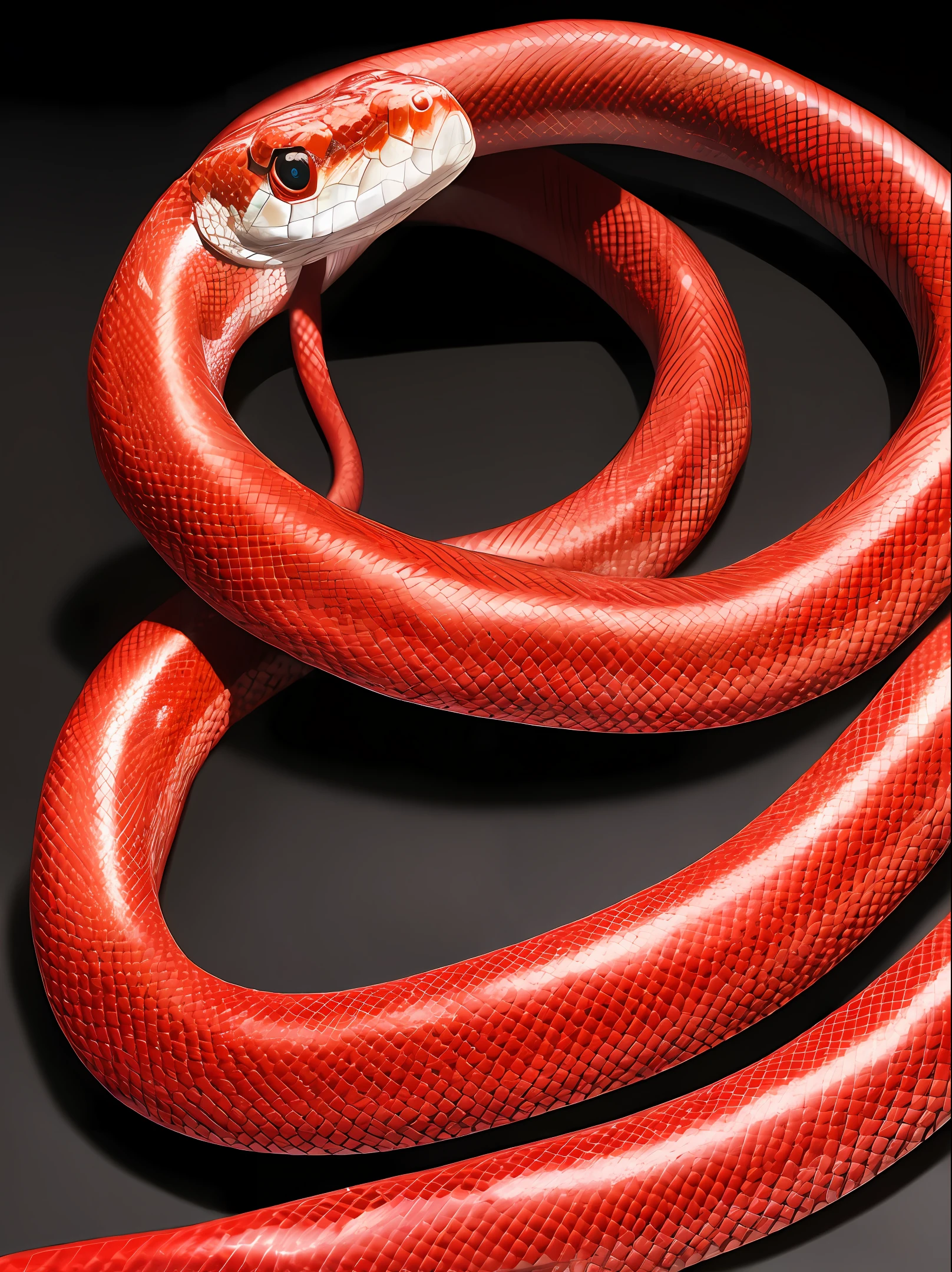 Ultra realistic red snake