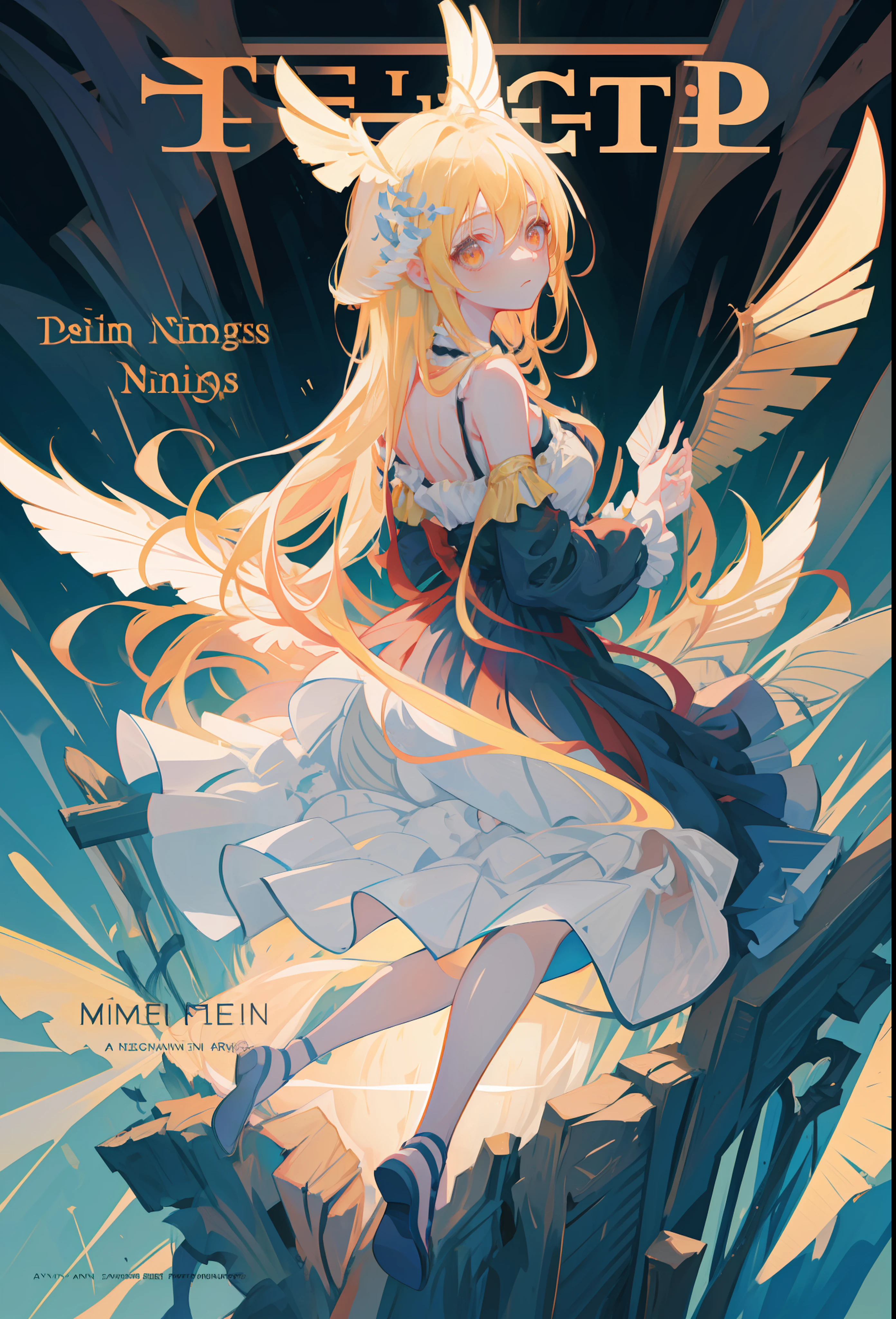 anime girl with long blonde hair sitting on a bed, seductive anime girl, loli in dress, small curvy loli, cute anime waifu in a nice dress, blonde anime girl with long hair, attractive anime girl, beautiful anime girl, anime goddess, smooth anime cg art, pixiv 3dcg, anime best girl, anime girl, cute anime girl, (wings sprouting from shoulder blades,back wings, magazine cover, cover:1.2)
horror, "An extremely detailed and terrifying horror manga masterpiece with best quality and ultra-detailed CG illustration. Focus on dark and eerie atmospheres, adding intense and captivating emotional expressions and dynamic poses. Incorporate shadows, lightplay, and creatively styled environments to truly capture the darkness and suspense. Glow and smoke effects or unsettling ambient sounds can further intensify and enhance the horror experience."