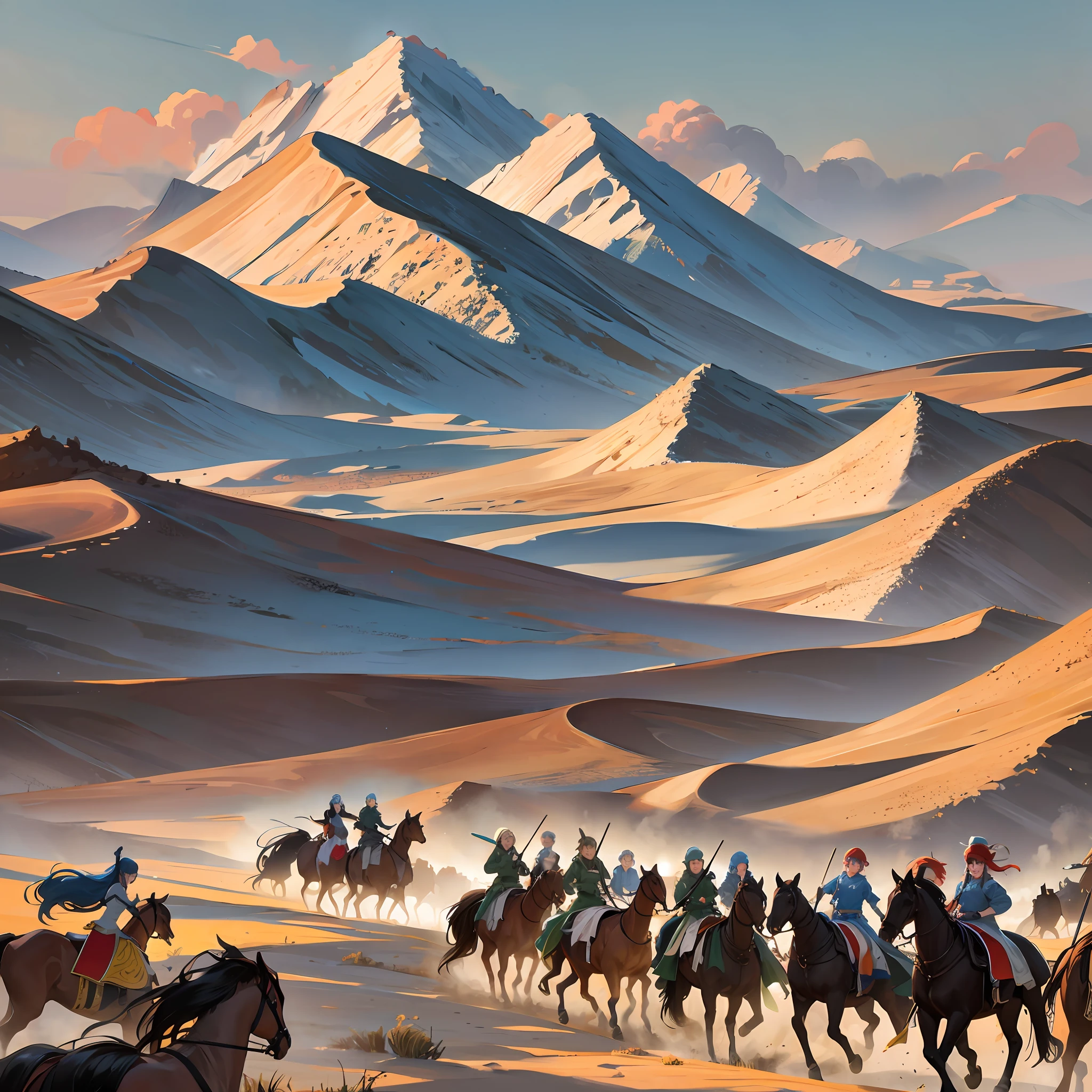 Desert, yellow sand