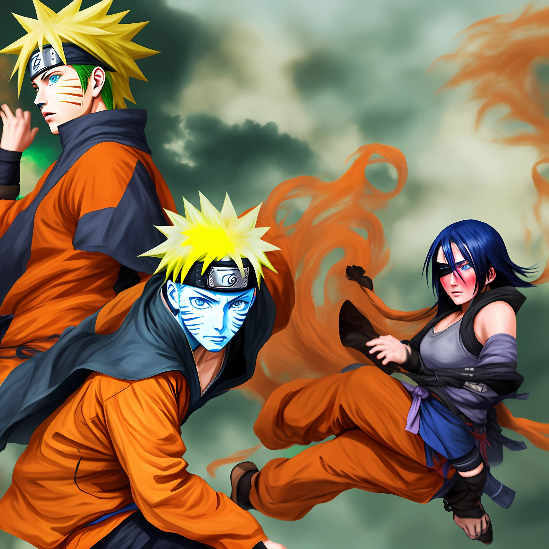 Naruto along with Midoria